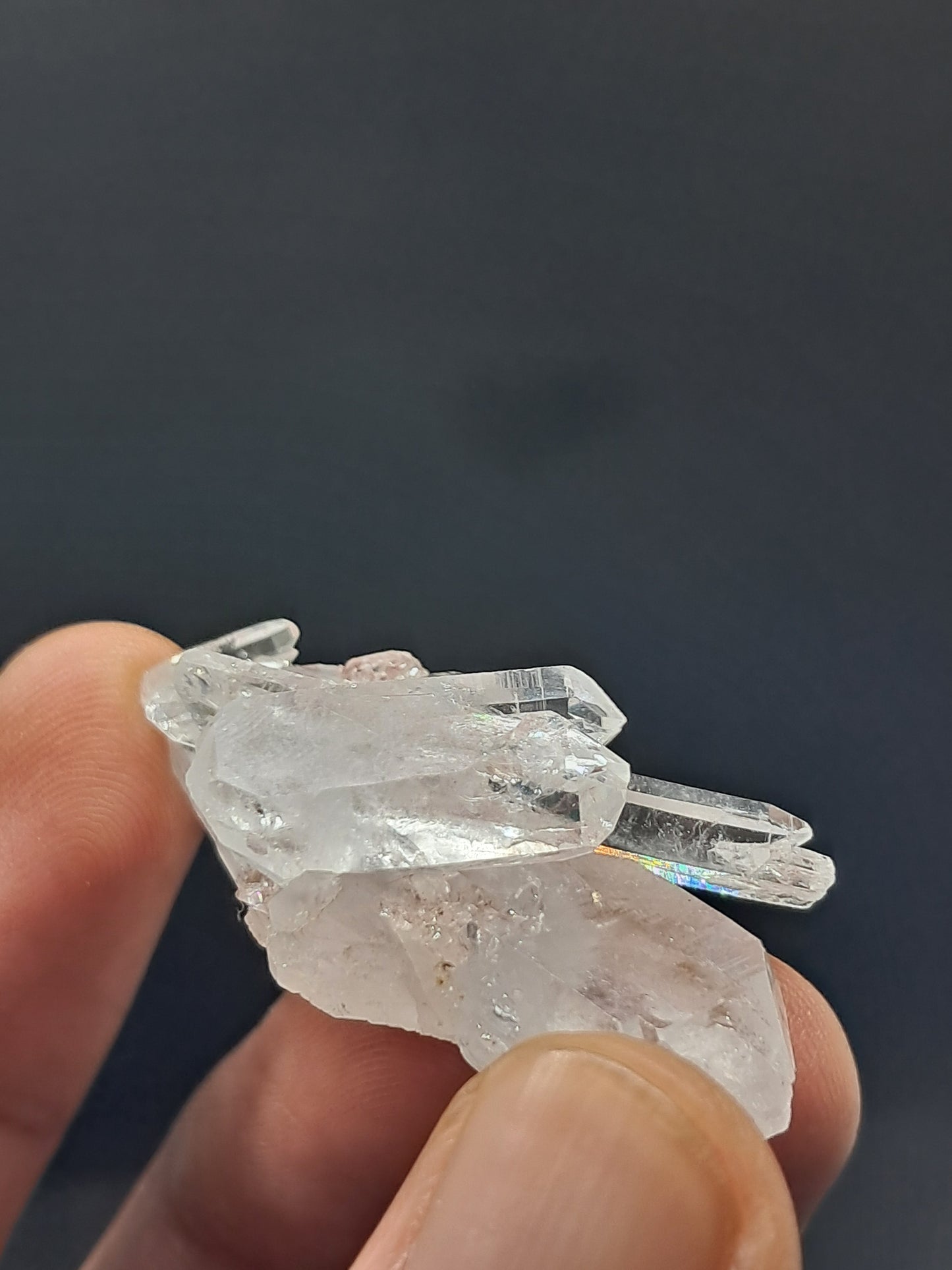 Cúmulo de Cuarzo Faden Claro (Santander, Colombia) Punta Natural | Ejemplar Mineral n.° COQ17