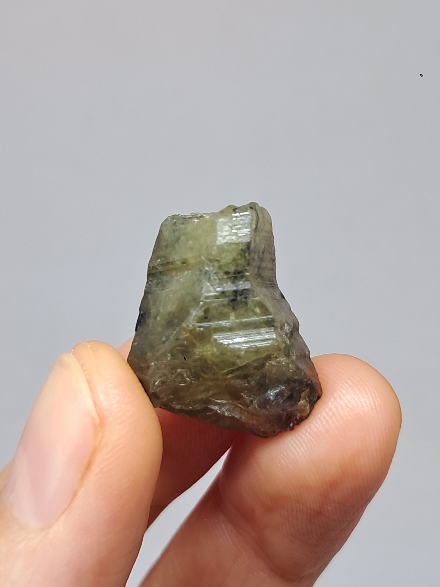 Natural Green Pink Sapphire Crystal (Karur) Rough Stone | Bicolor | Mineral Specimen #SP33