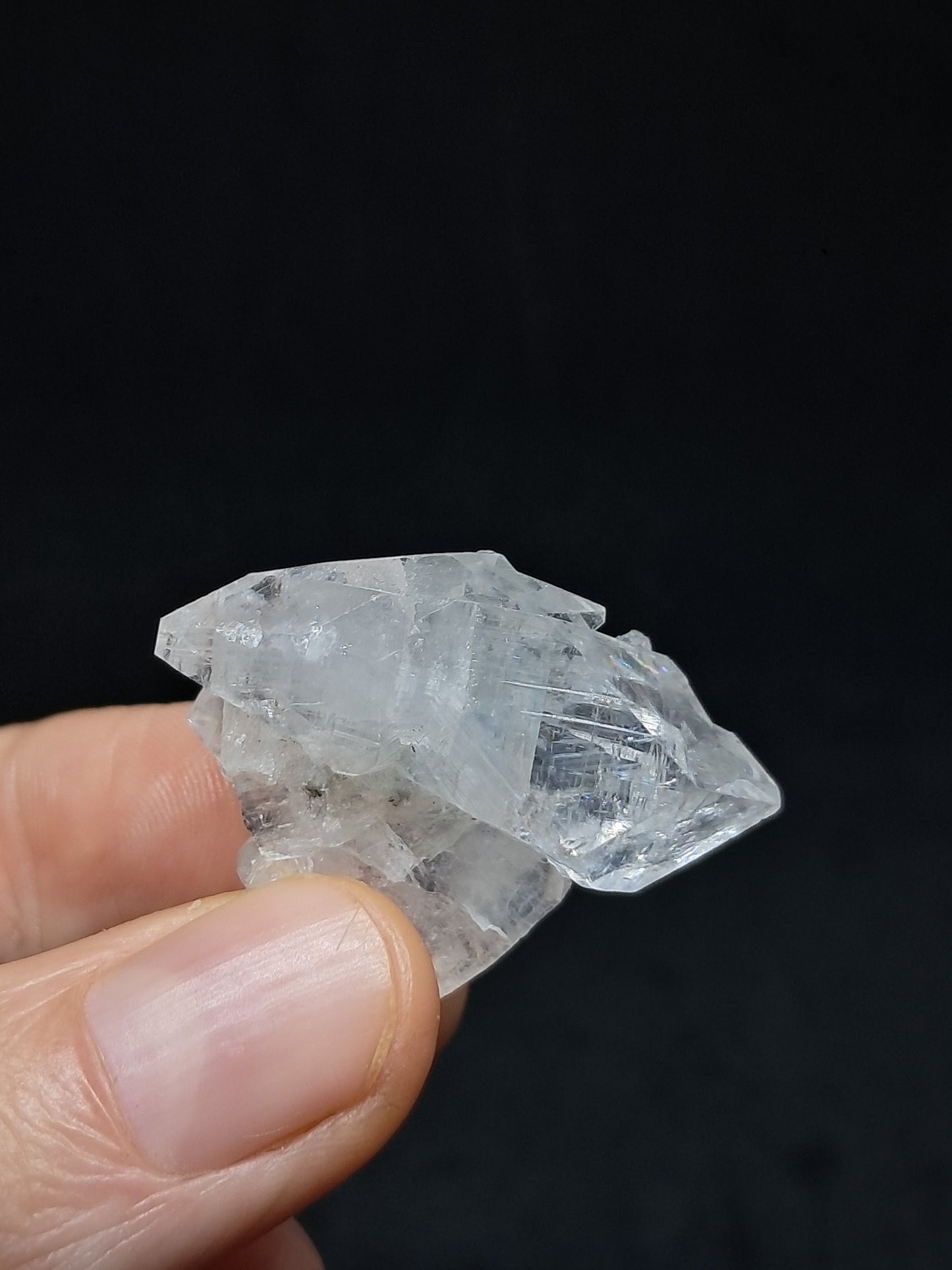 Clear Apophyllite Biterminated Point (Ajanta) Natural Crystal | Mineral Specimen #AP55