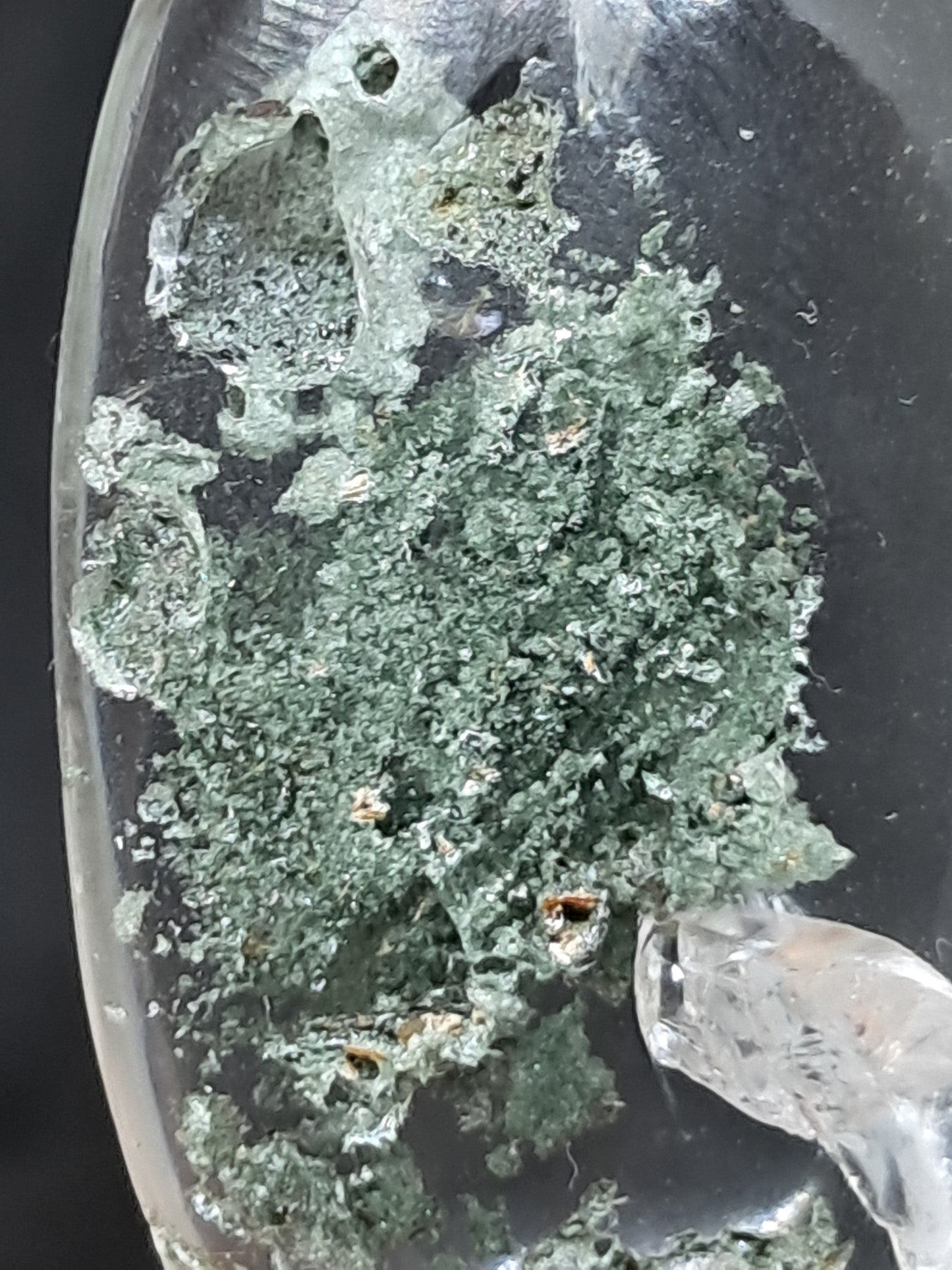 Chlorite Quartz Palmstone | High Quality Polished Stone | Natural Crystal | Mineral Specimen #PQ3