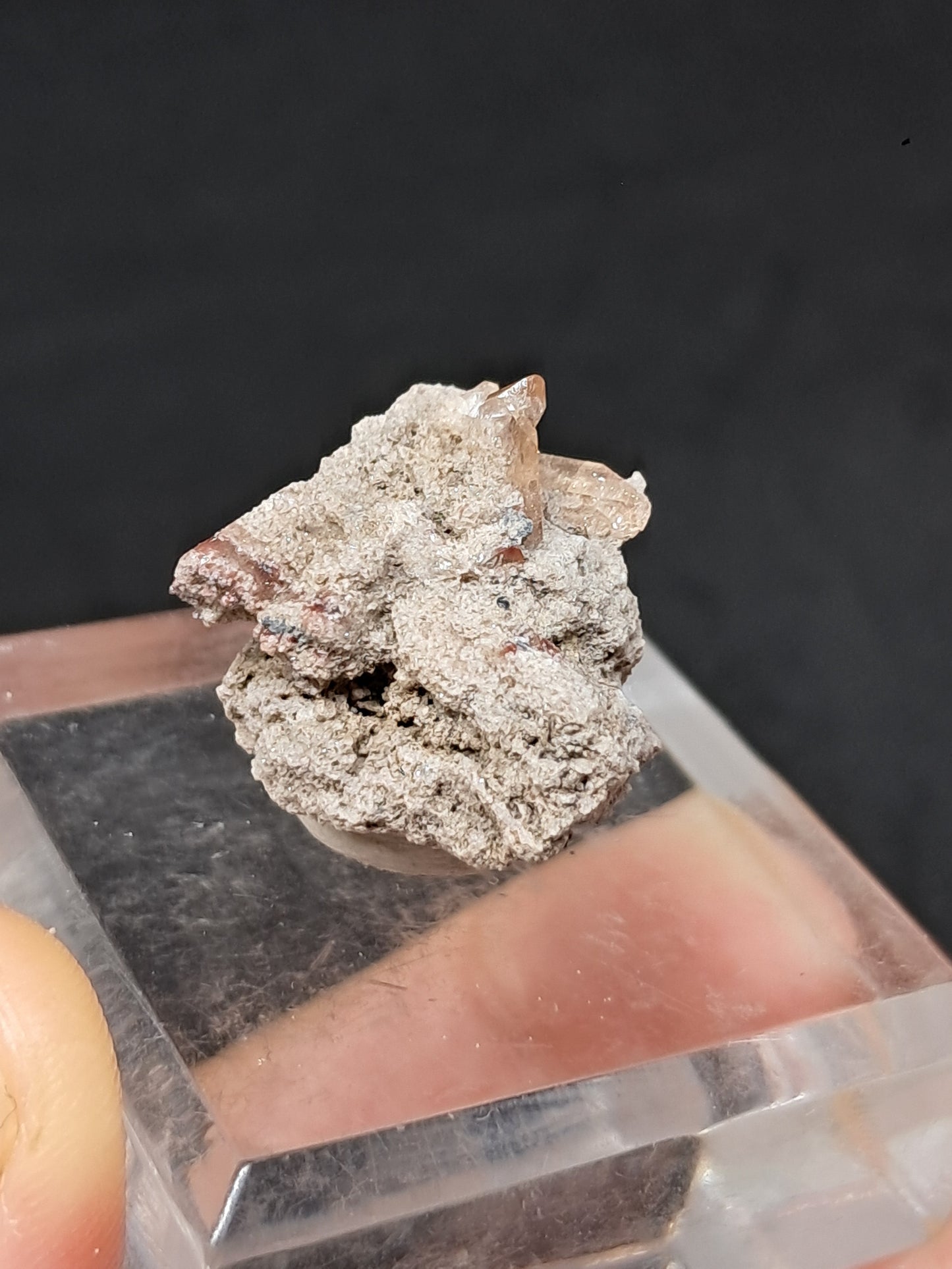 Cristales de topacio natural en matriz (México), piedra preciosa rara | Ejemplar mineral n.° TPZ17