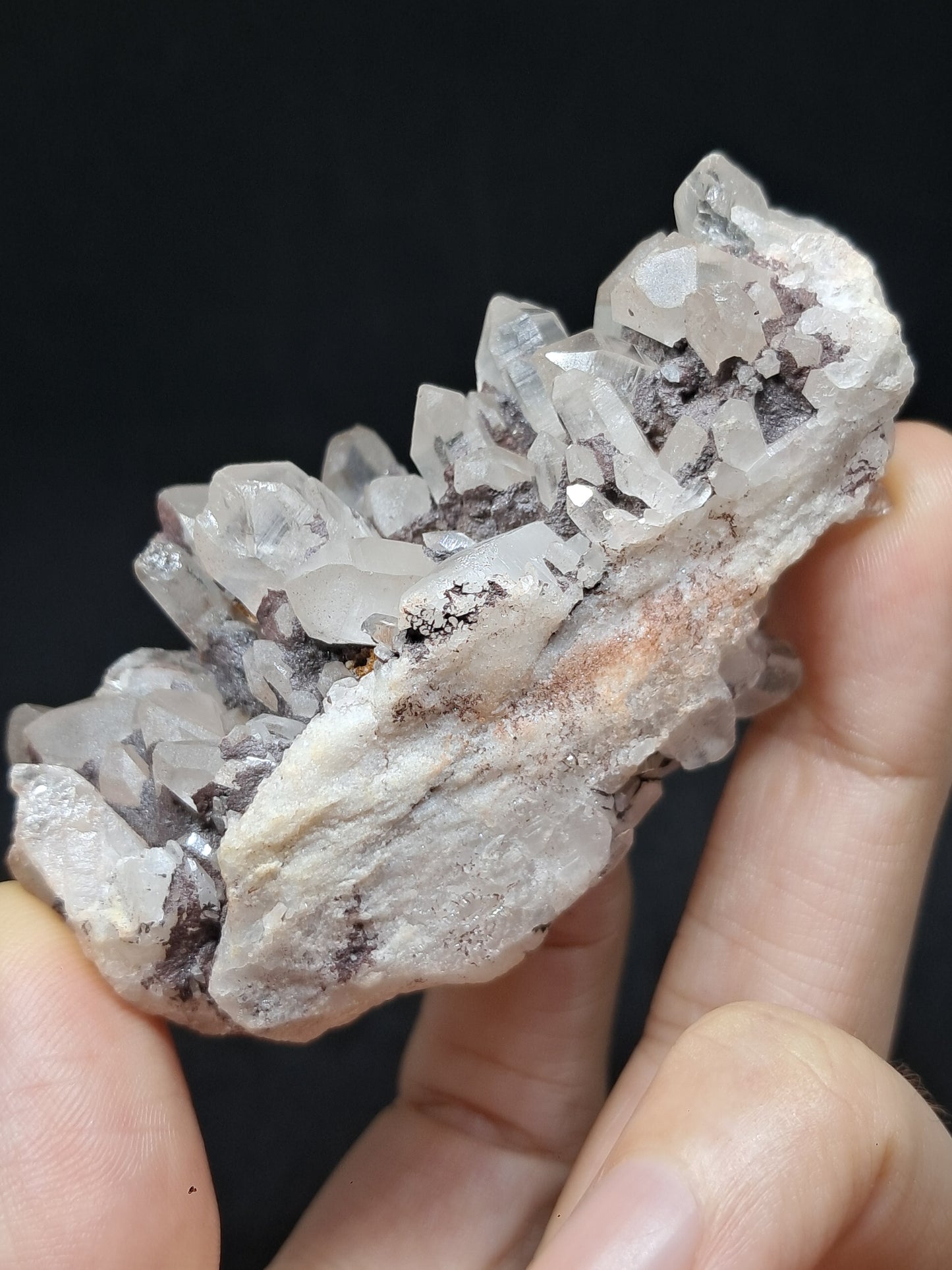 Himalayan Quartz Cluster w/ Hematite and Iron | Natural Crystal | Rough Stone | Mineral Specimen #CH48