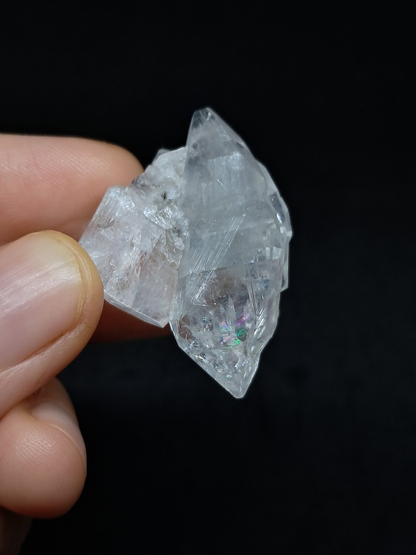 Clear Apophyllite Biterminated Point (Ajanta) Natural Crystal | Mineral Specimen #AP55