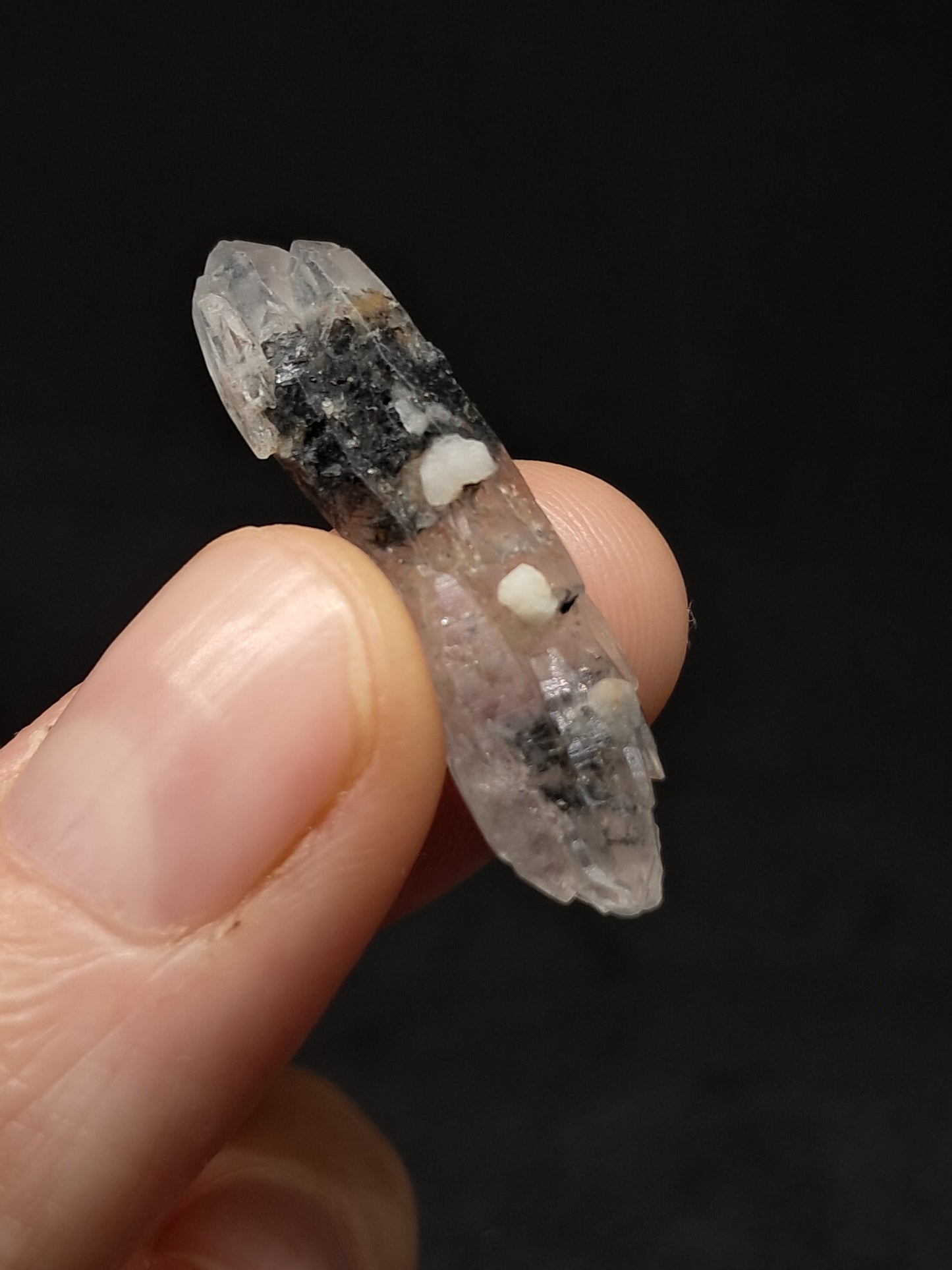 Tourmalinated Quartz Biterminated Crystal (Non-precious stone) #TQ23