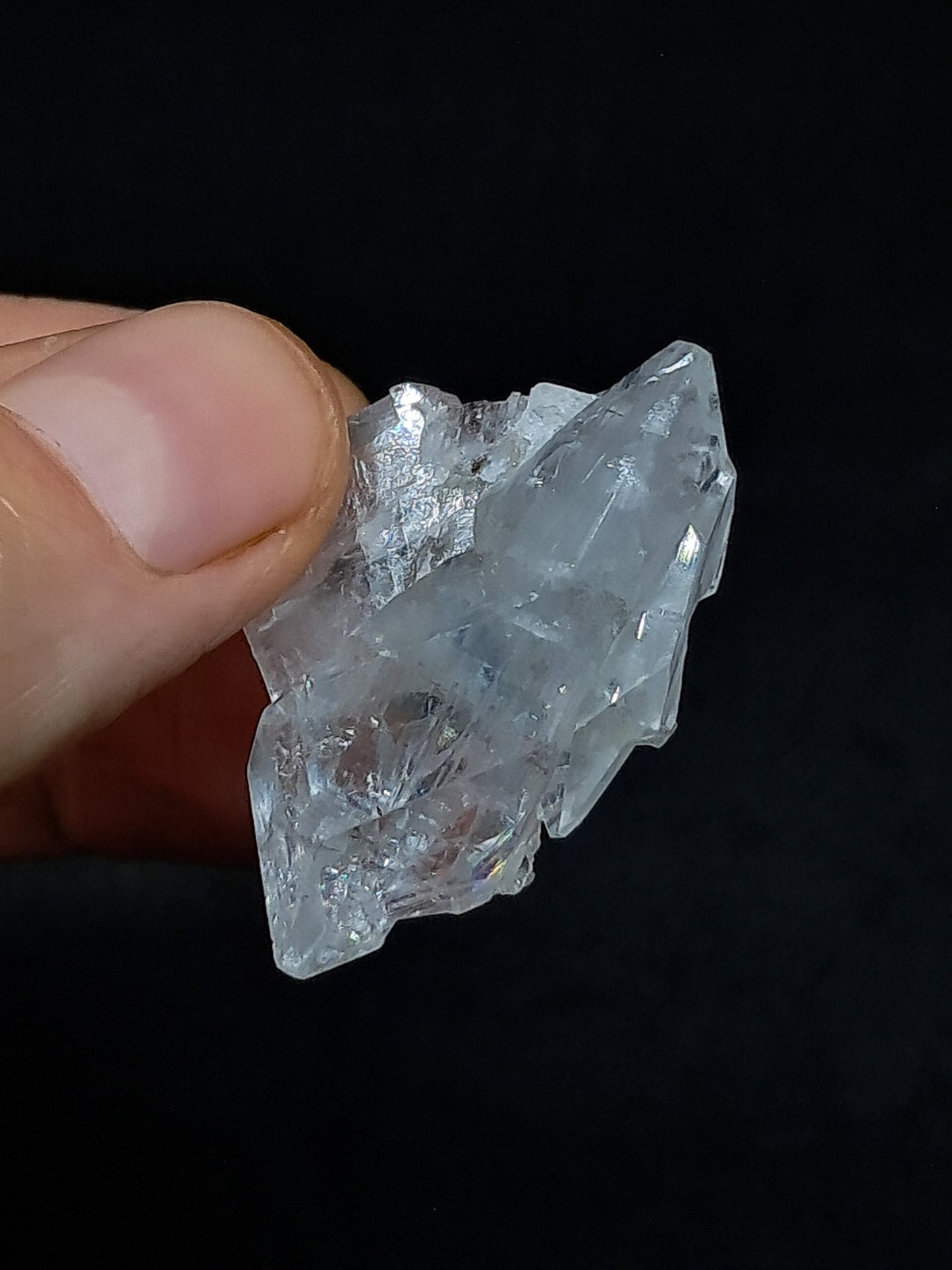 Clear Apophyllite Biterminated Point (Ajanta) Natural Crystal | Mineral Specimen #AP55