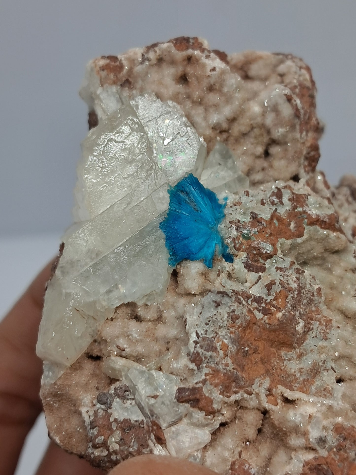 Cavansite and UV reactive Calcite on Heulandite (Non-precious) #CV28