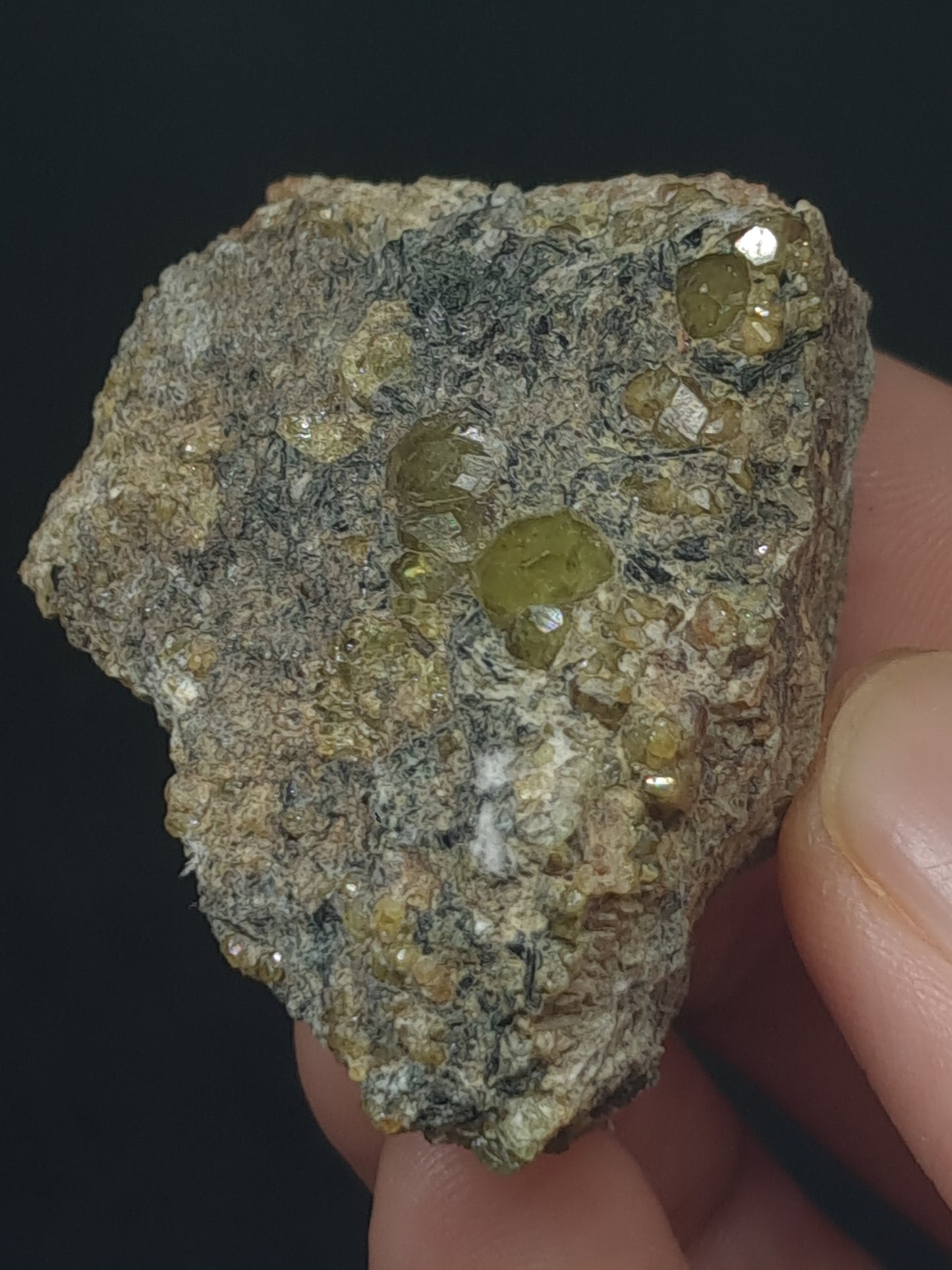 Green Garnet on Matrix (Mexico) Andradite Garnet Cluster |Rough Crystal Stone | Mineral Specimen #GR24