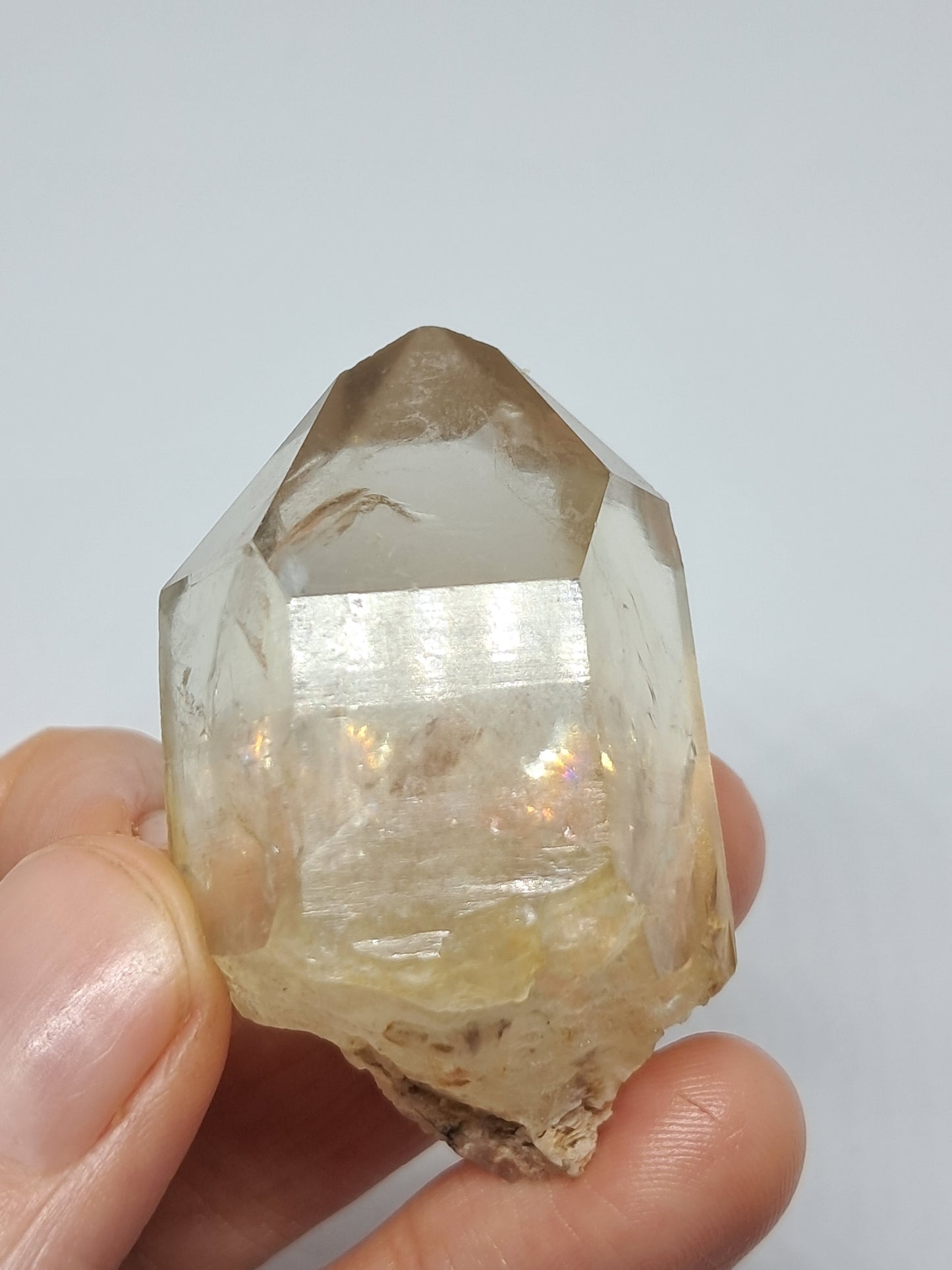 Natural Citrine "Kundalini" with Rainbows (Democratic Republic of Congo) Crystal Point | Mineral Specimen #CTN13