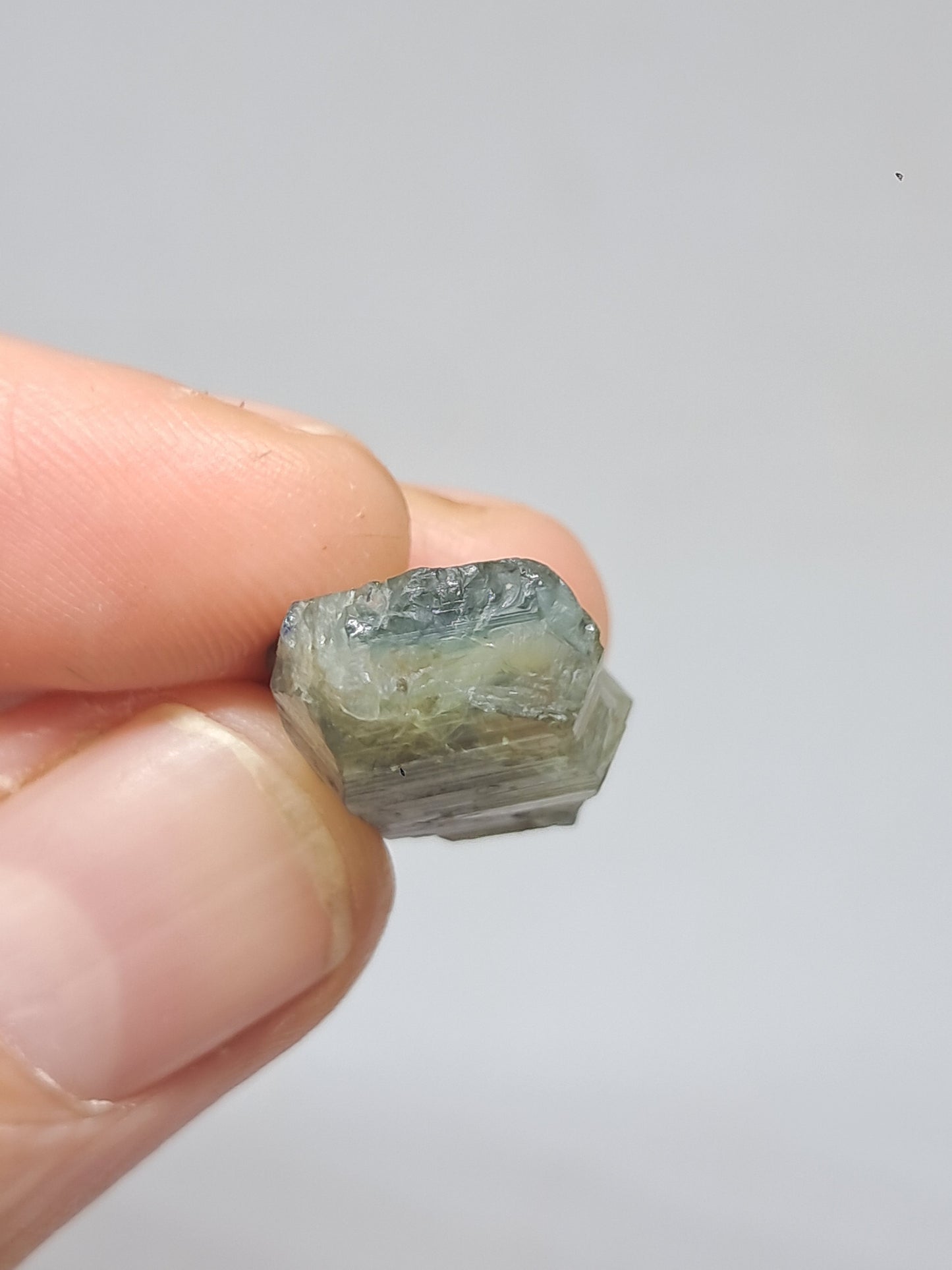 Natural Teal Green Sapphire Crystal (Karur) Rough Stone | Mineral Specimen #SP38