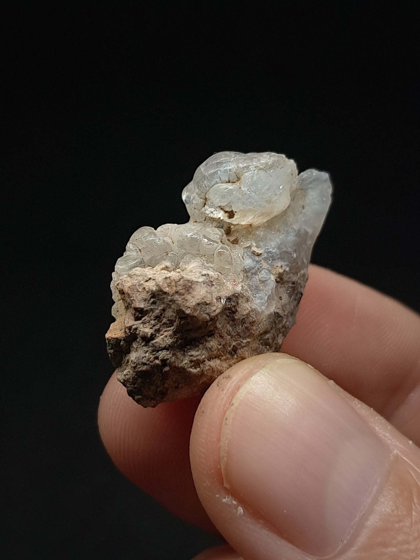 Hyalite Opal on Matrix (Mexico) Rough Crystal Stone | UV-Reactive Mineral Specimen #OH21