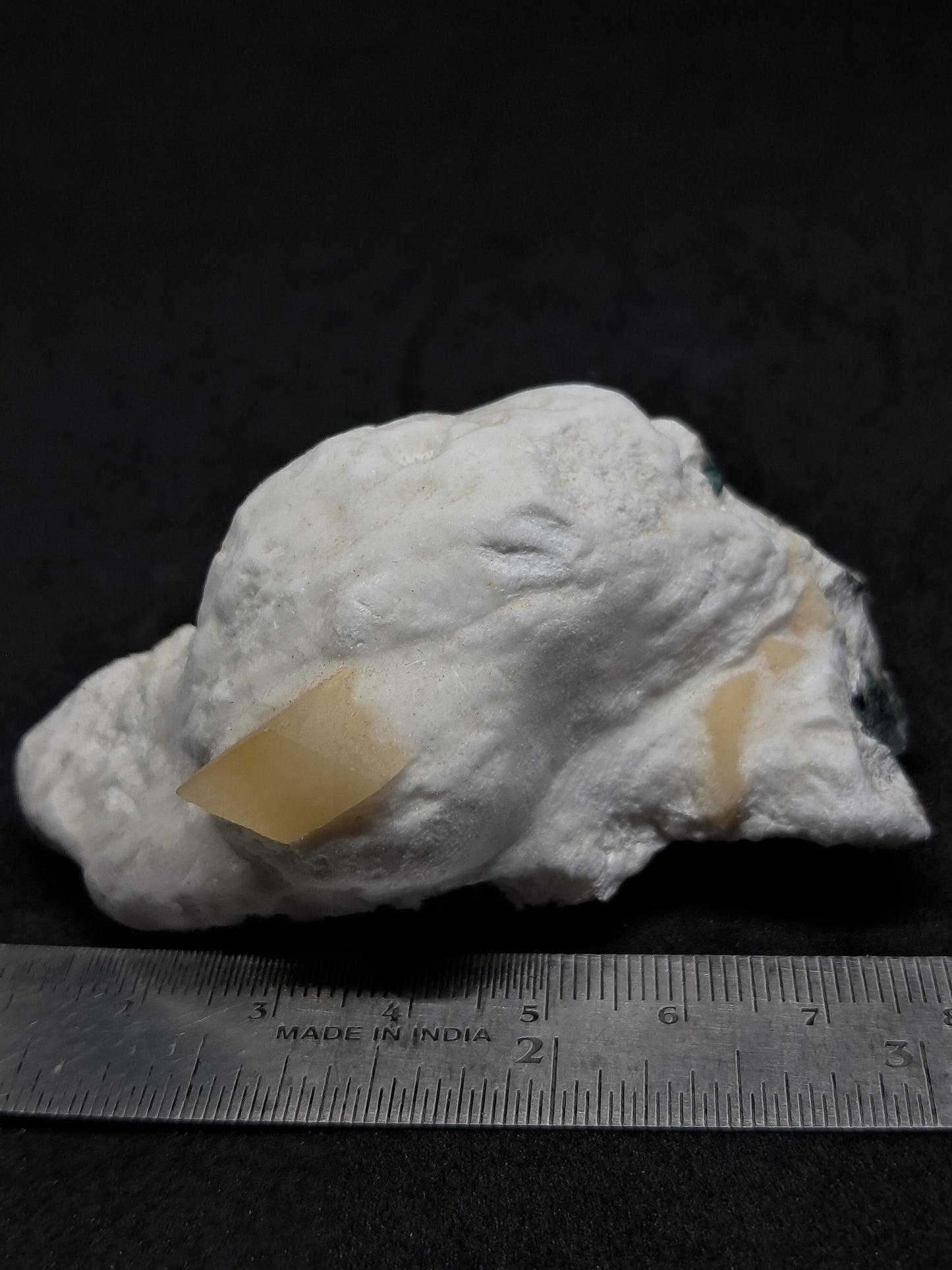 Calcite on Okenite (Non-precious mineral) #CA7