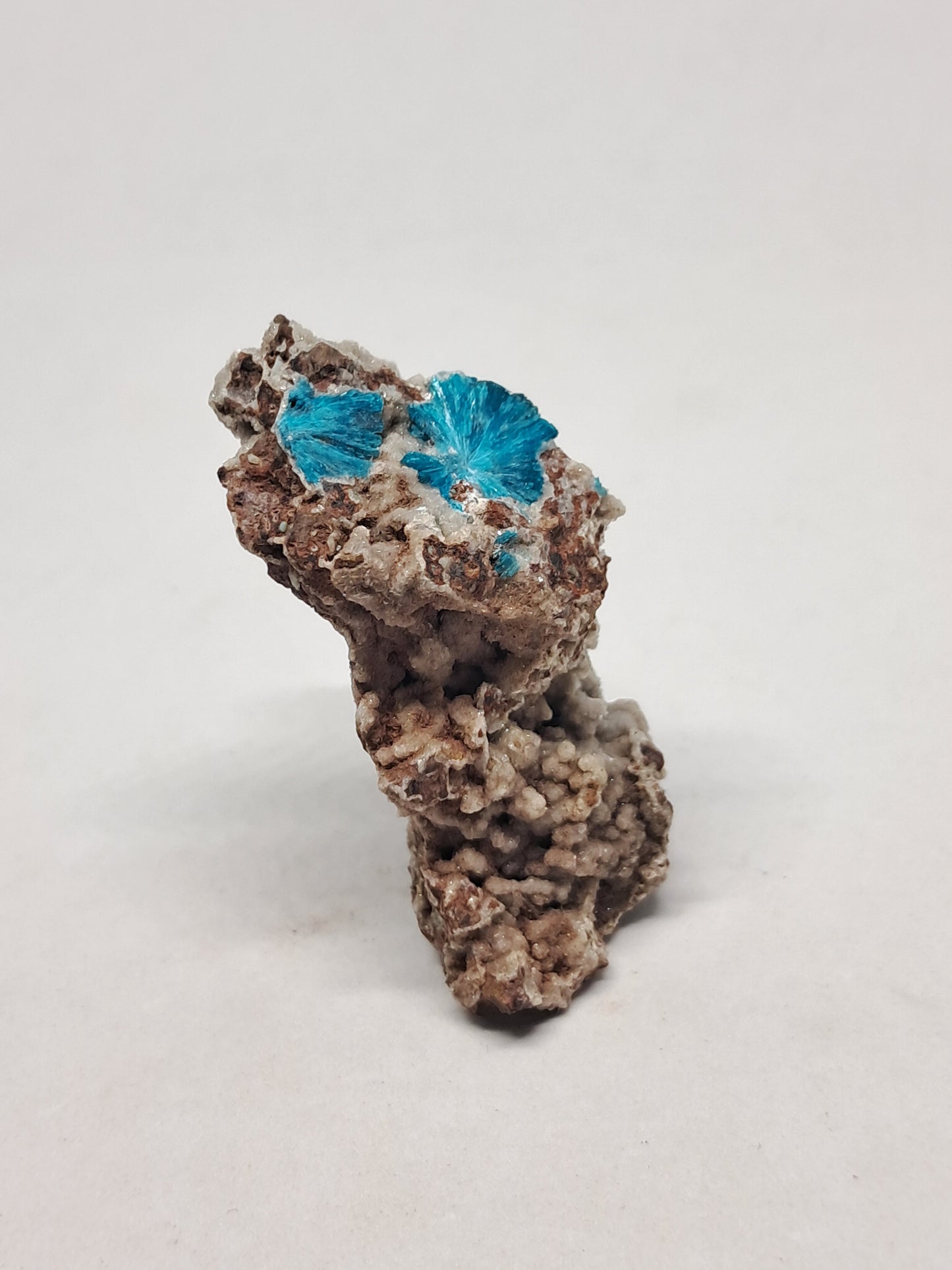 Cavansite on Heulandite Matrix (Wagholi) Rough Stone | Natural Crystal | Rare Mineral Specimen #CV11