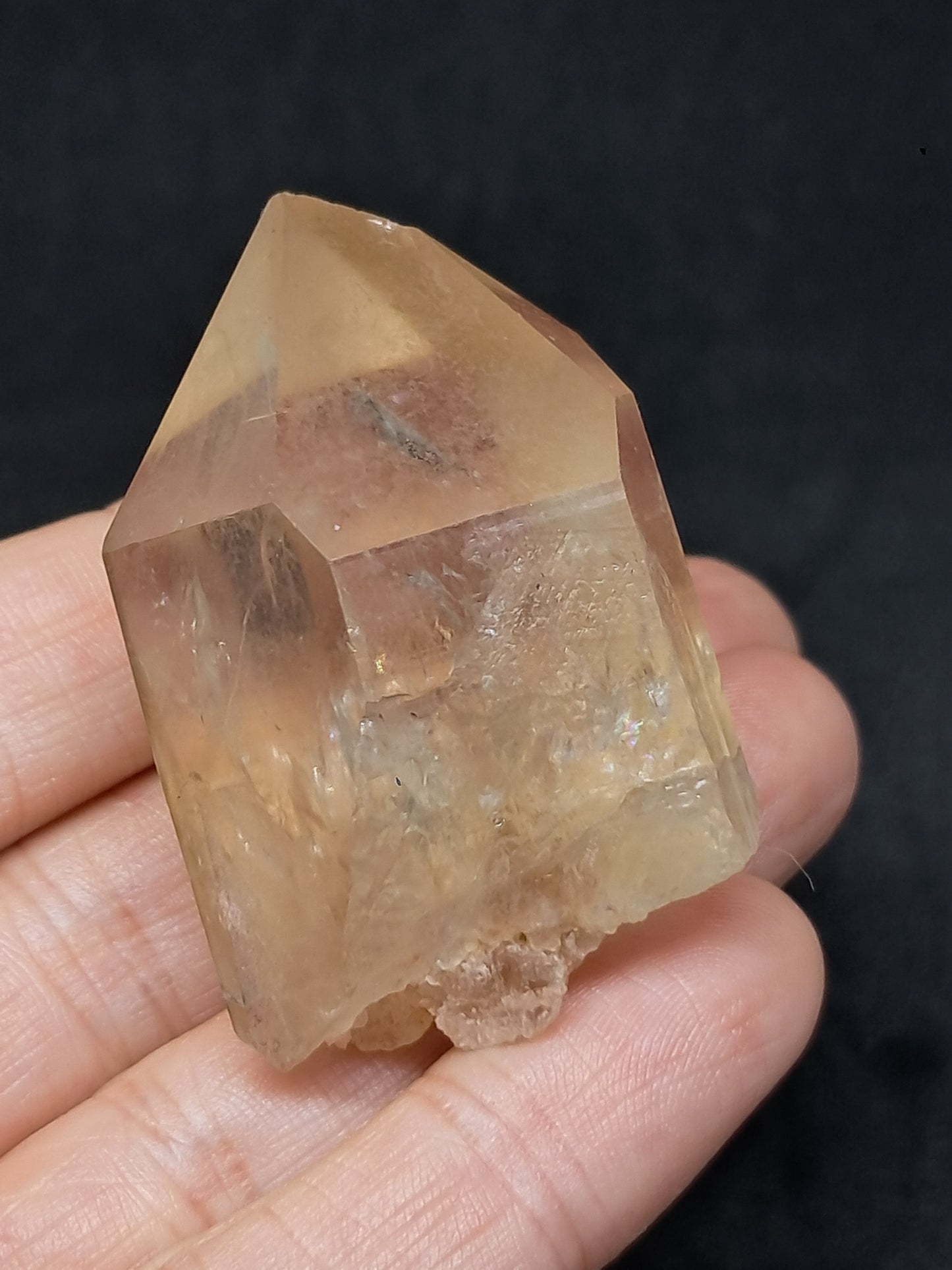 Natural Citrine "Kundalini" (Democratic Republic of Congo) crystal point | mineral specimen #CTN24