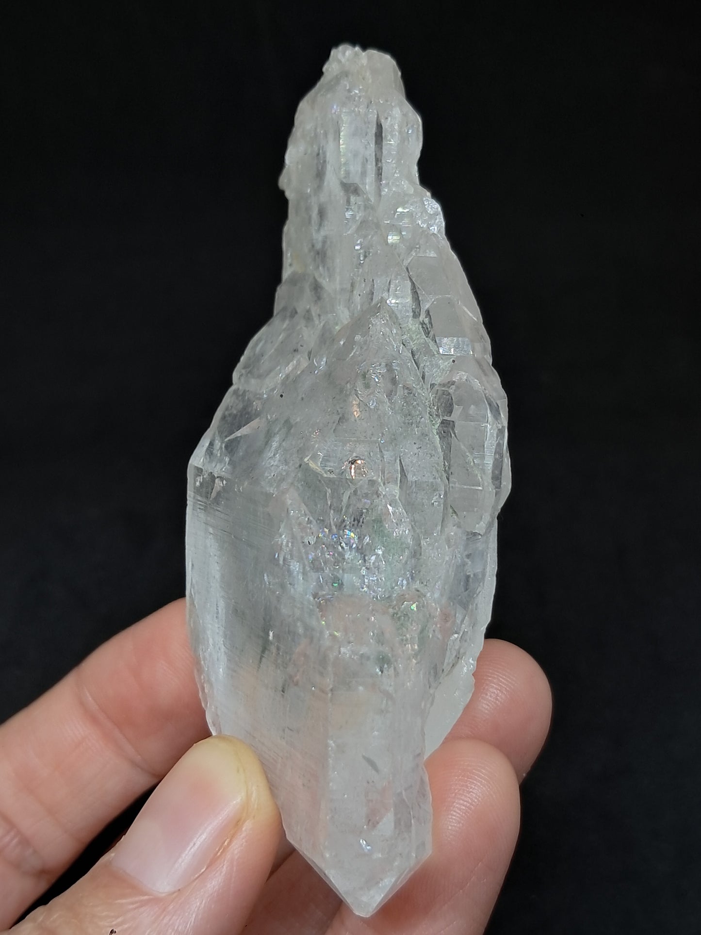 Himalayan Quartz *Elestial Formation* w/ Chlorite Inclusions | Natural Crystal | Mineral Specimen #CH81