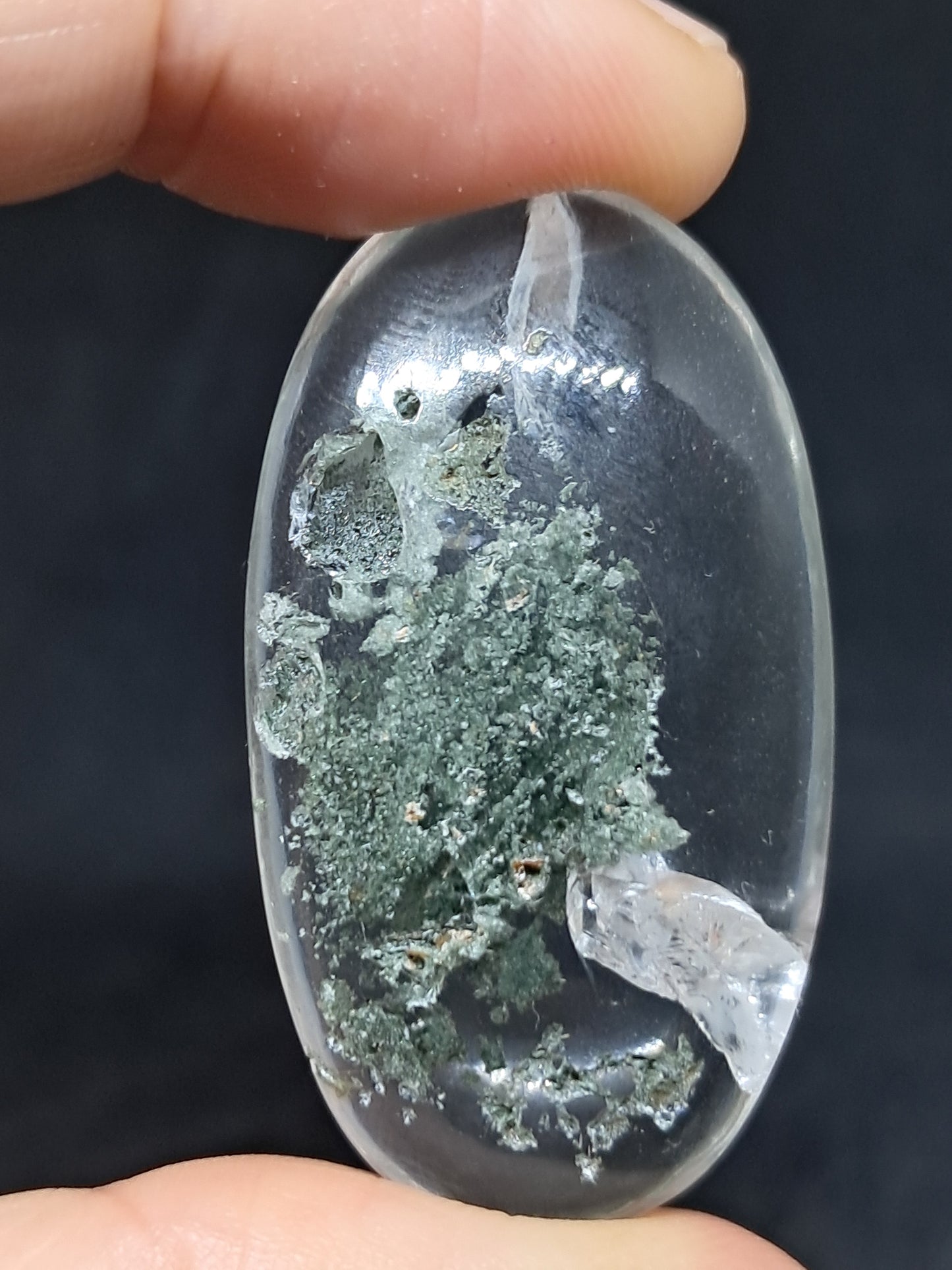 Chlorite Quartz Palmstone | High Quality Polished Stone | Natural Crystal | Mineral Specimen #PQ3