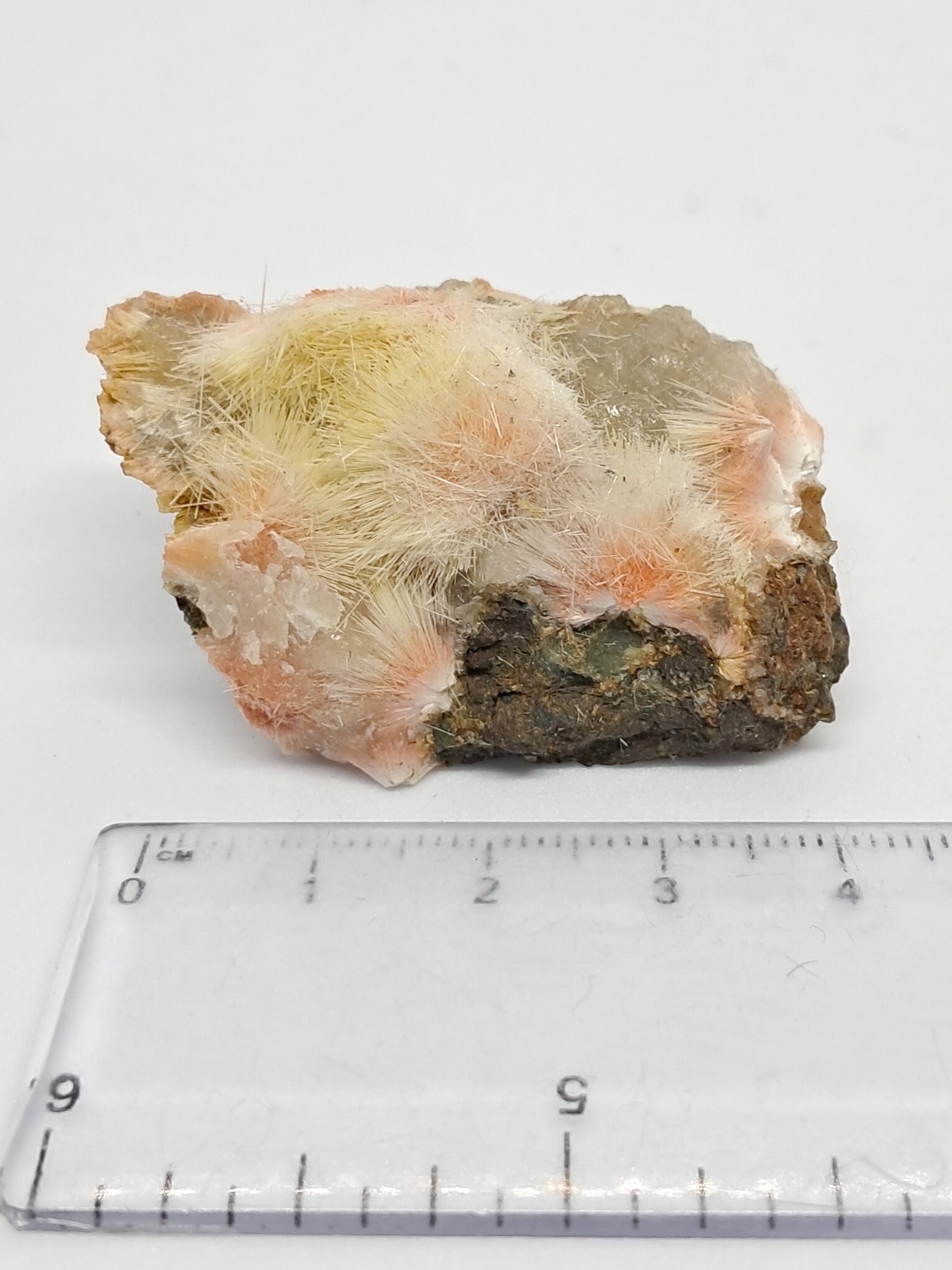 Mesolite w/ Hematite Inclusion (Madhya Pradesh) Natural Crystal| Mineral Specimen #MS19