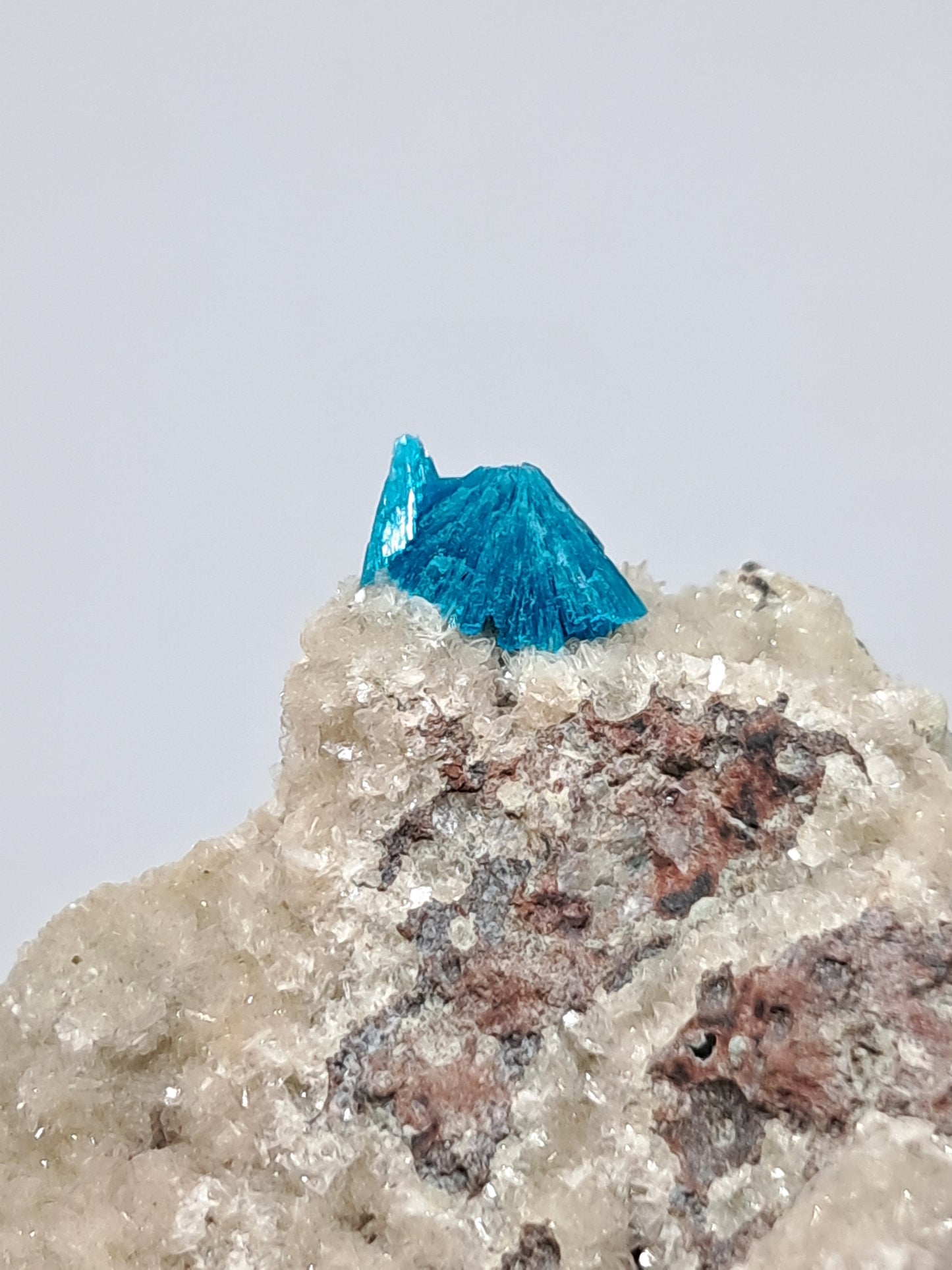 Cavansite on Heulandite Matrix (Pune) Rough Stone | Natural Crystal | Rare Mineral Specimen #CV17