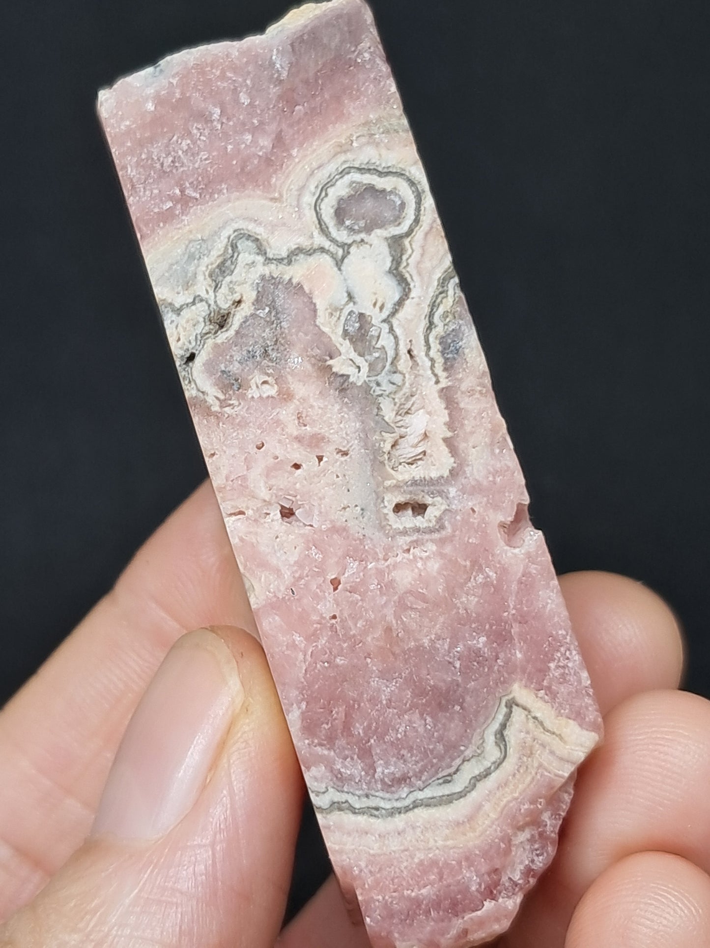 Rhodocrosite Rough Sliced (Argentina) Natural Stone | Rare Mineral #RHD5
