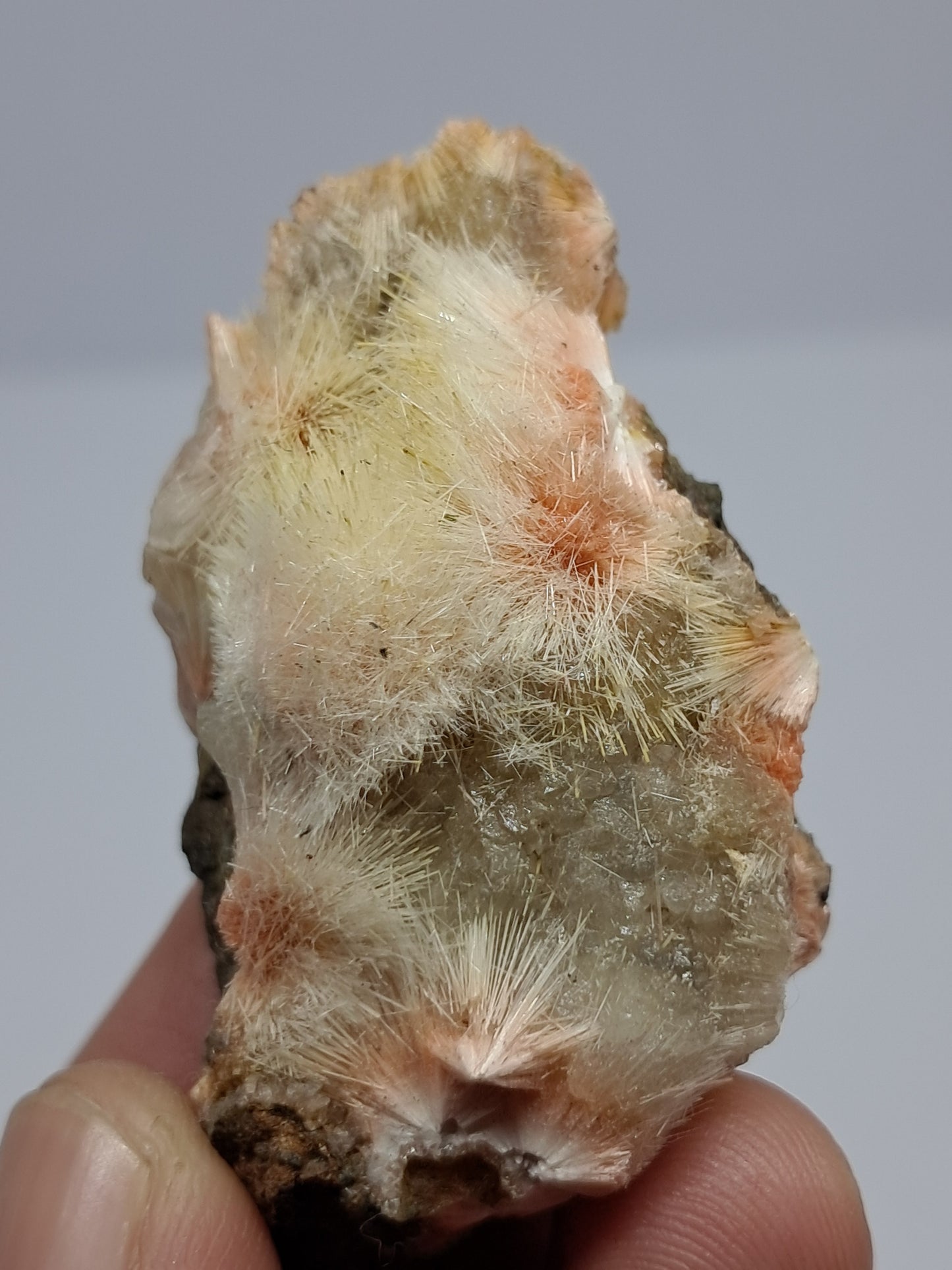 Mesolite w/ Hematite Inclusion (Madhya Pradesh) Natural Crystal| Mineral Specimen #MS19