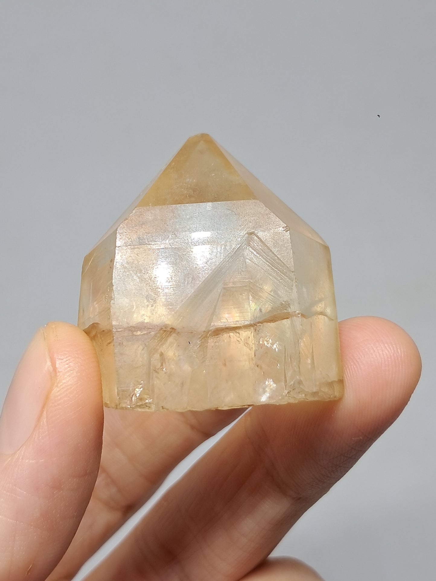 Natural Citrine "Kundalini" (Democratic Republic of Congo) Crystal Point | Mineral Specimen #CTN21