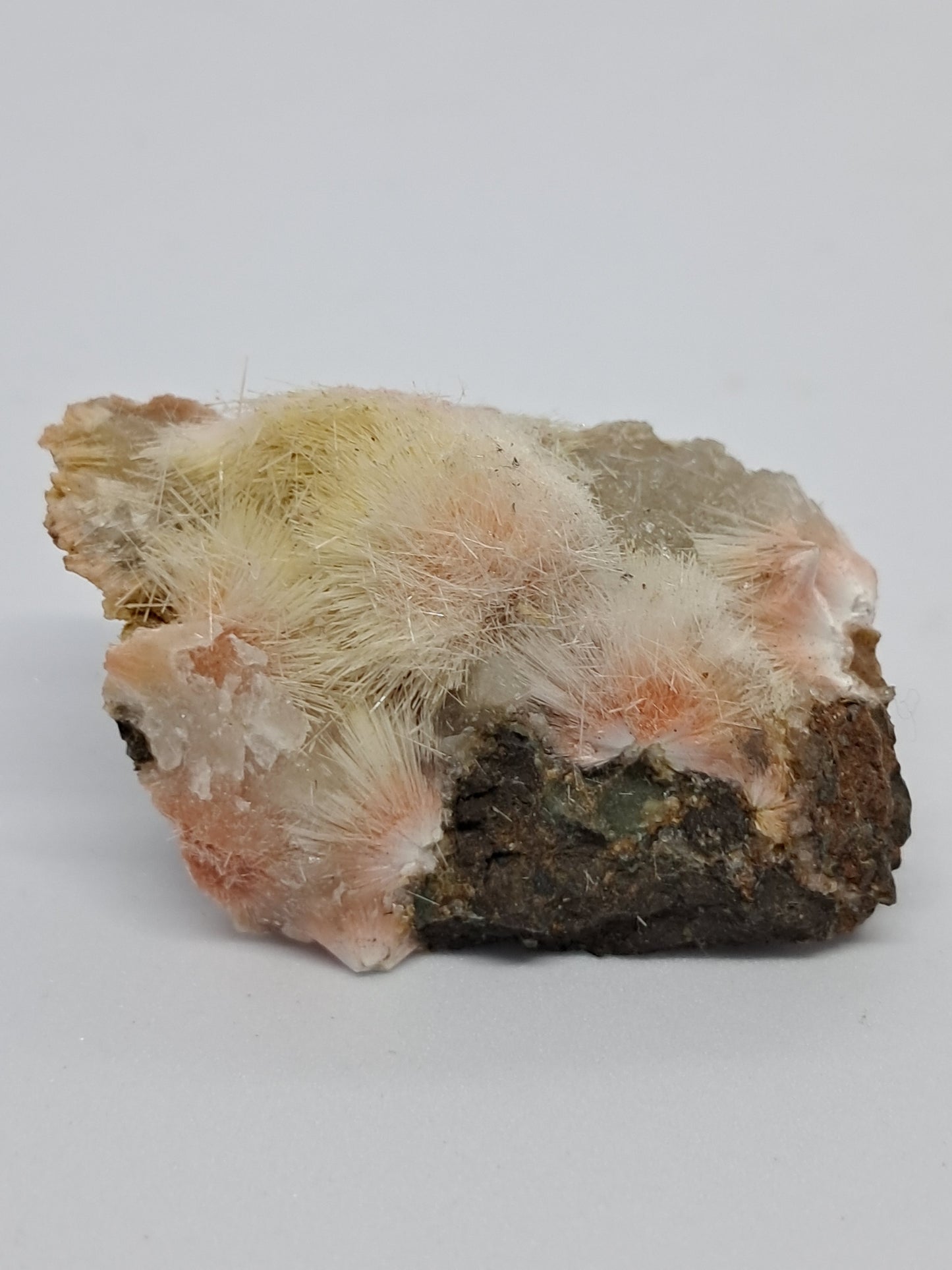 Mesolite w/ Hematite Inclusion (Madhya Pradesh) Natural Crystal| Mineral Specimen #MS19