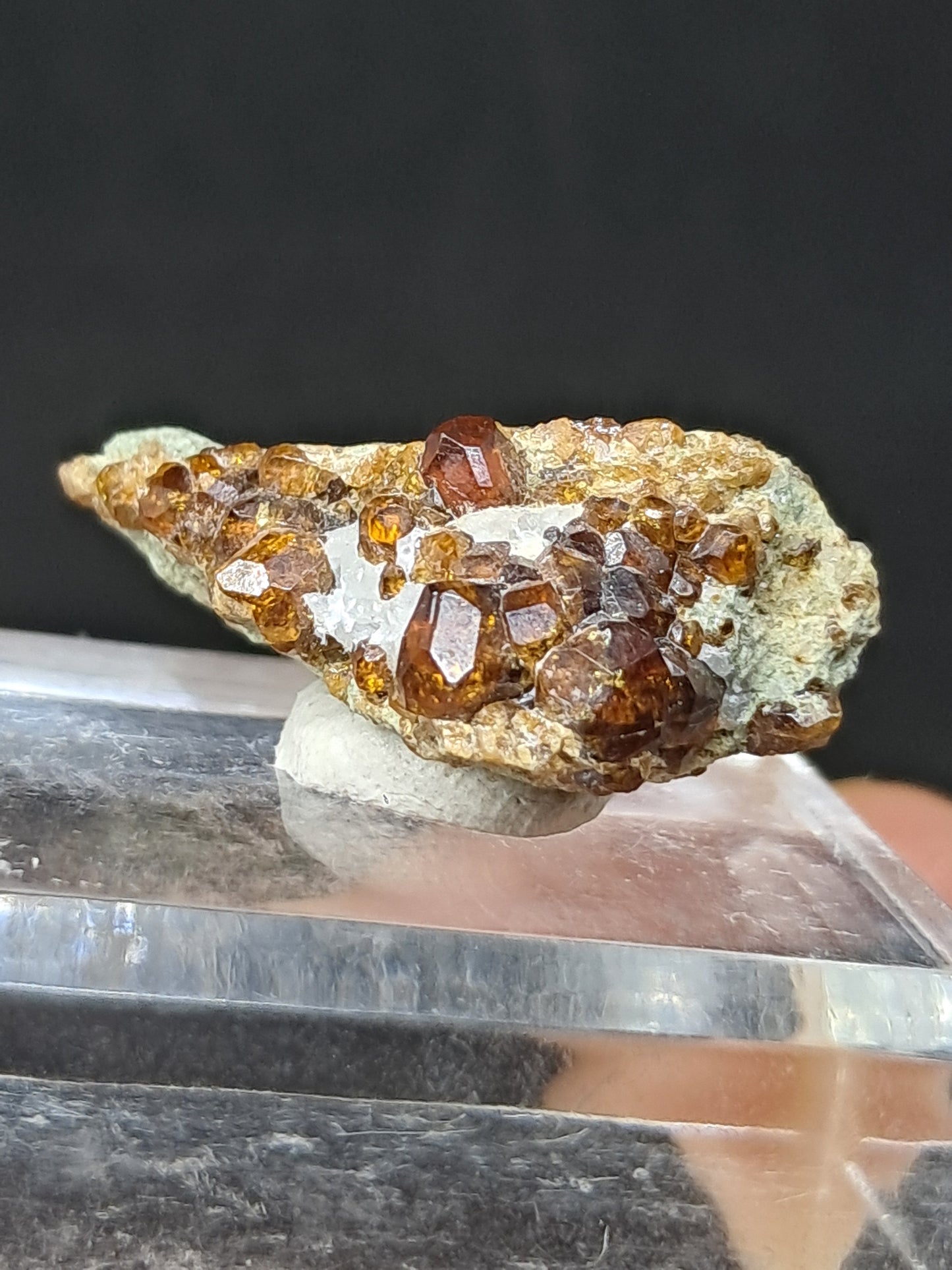Cúmulo de granate marrón (México) | Cristal en bruto | Ejemplar mineral n.° GR7