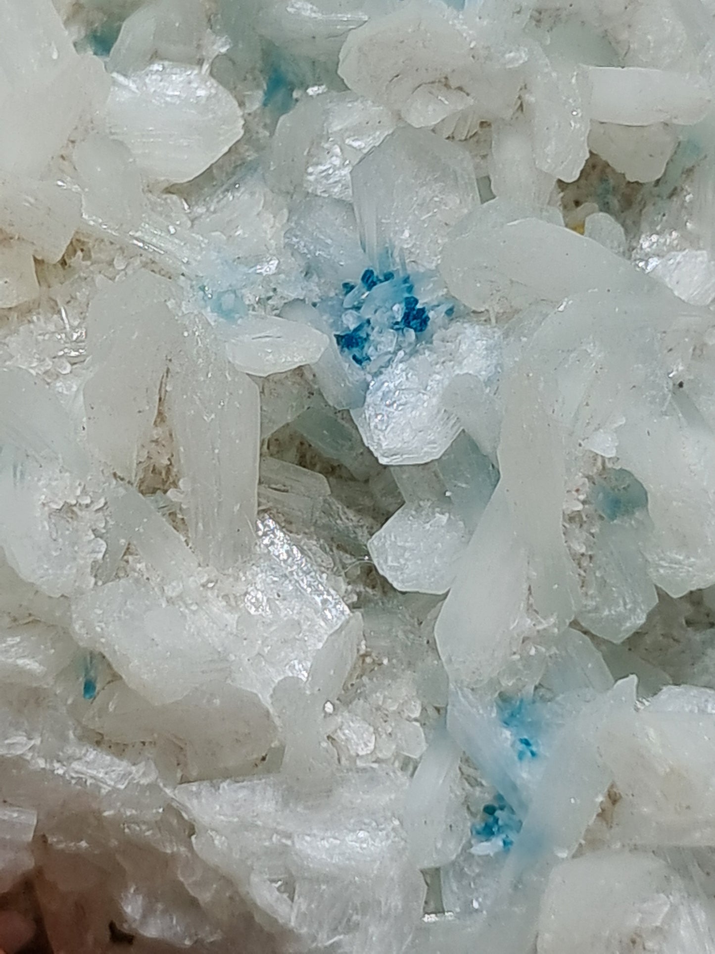 Cavansite and Stilbite on Heulandite matrix (Non-precious mineral) #CS6