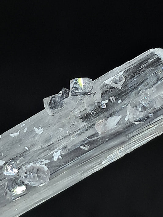 Cristal natural de escolecita con apofilita (Ajanta) | Ejemplar mineral n.° ZL22