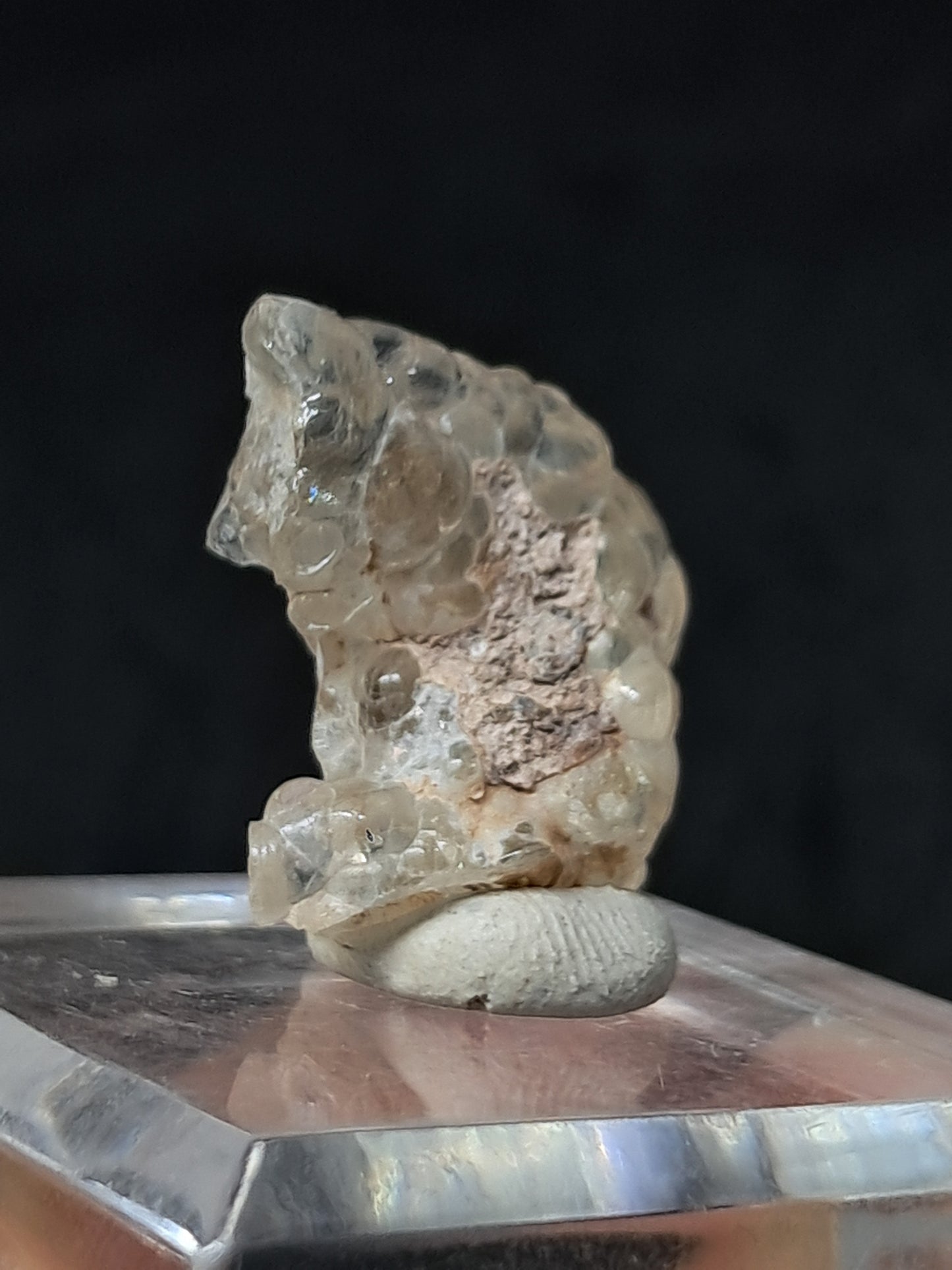 Ópalo hialita (México) Piedra de cristal en bruto | Ejemplar mineral n.° OH8