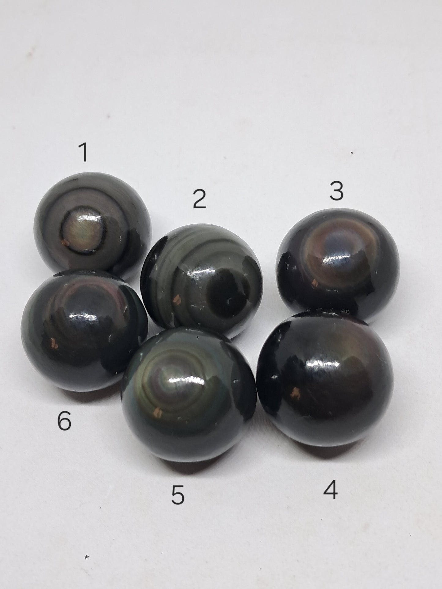 Esferas de obsidiana arcoíris (México) Colores concéntricos | Patrón de ojo | Cristales naturales pulidos #RO3