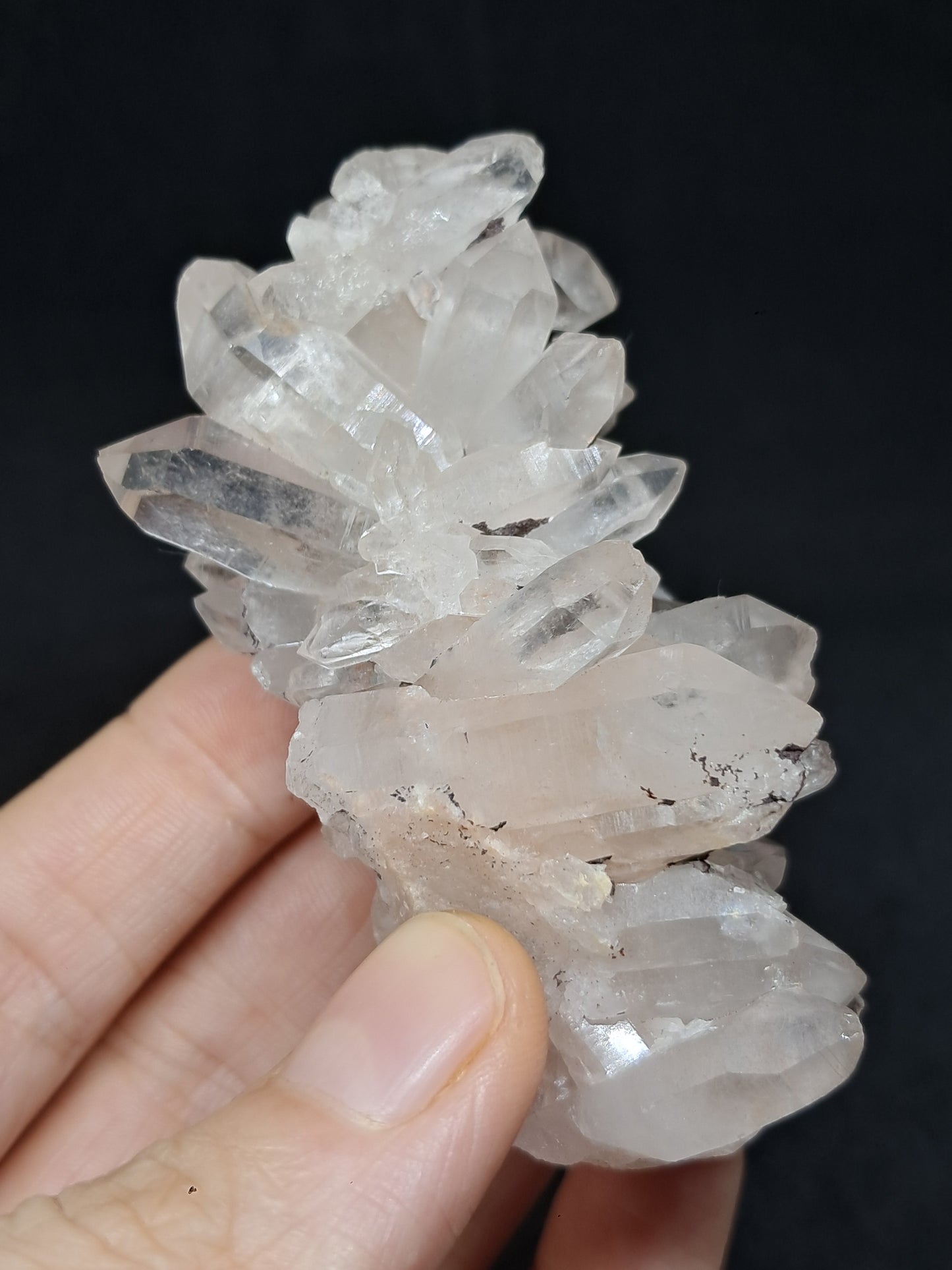 Himalayan Quartz Cluster w/ Hematite and Iron | Natural Crystal | Rough Stone | Mineral Specimen #CH48