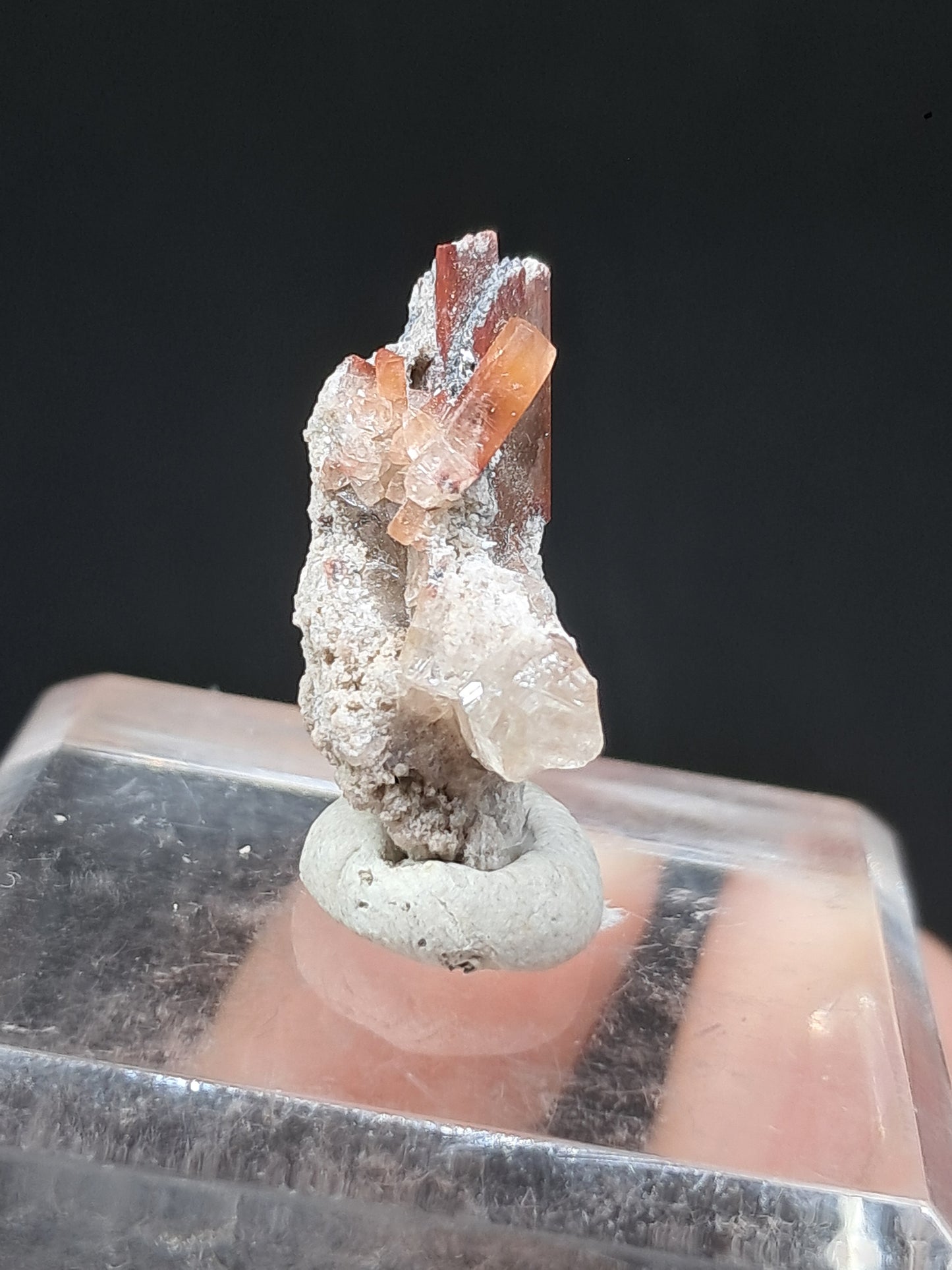 Cristales de topacio natural en matriz (México), piedra preciosa rara | Ejemplar mineral n.° TPZ24