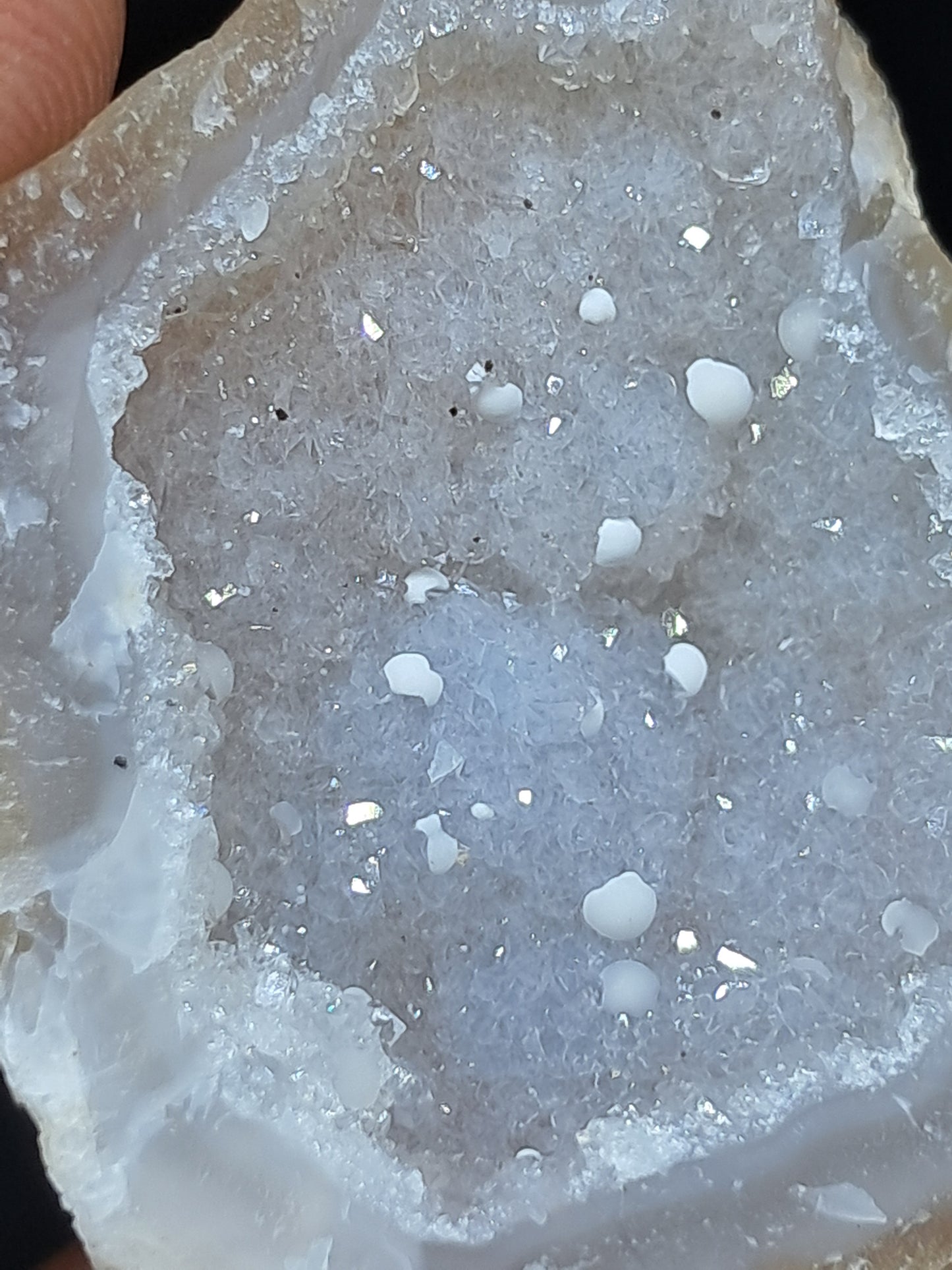 Quartz Geode w/ White Fluorite Balls (Ajanta) Rough Stone | Natural Crystal #GD25