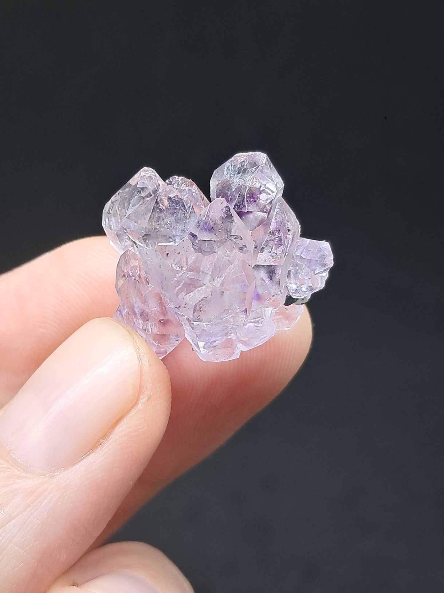 Cúmulo de Cetro de Amatista Brillante (Karur) Formación Elestial | Cristal en Bruto | Piedra Natural | Ejemplar Mineral #KA152
