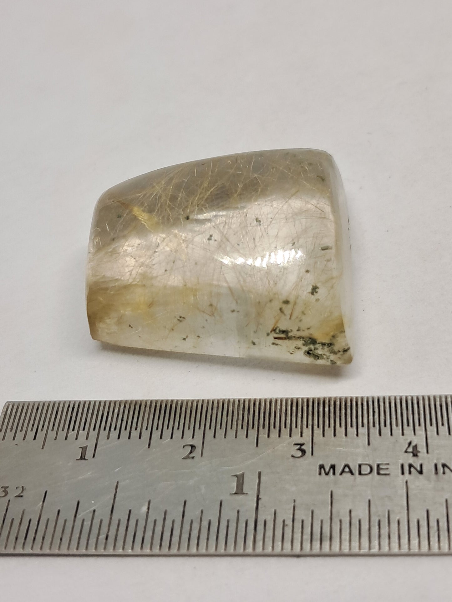 Rutile and Chlorite Quartz Cabochon #PQ6