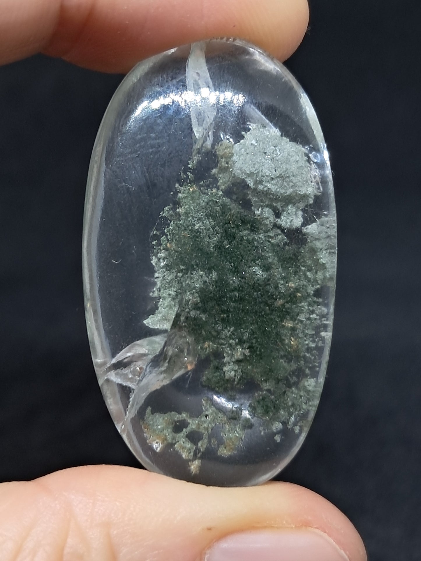 Chlorite Quartz Palmstone | High Quality Polished Stone | Natural Crystal | Mineral Specimen #PQ3