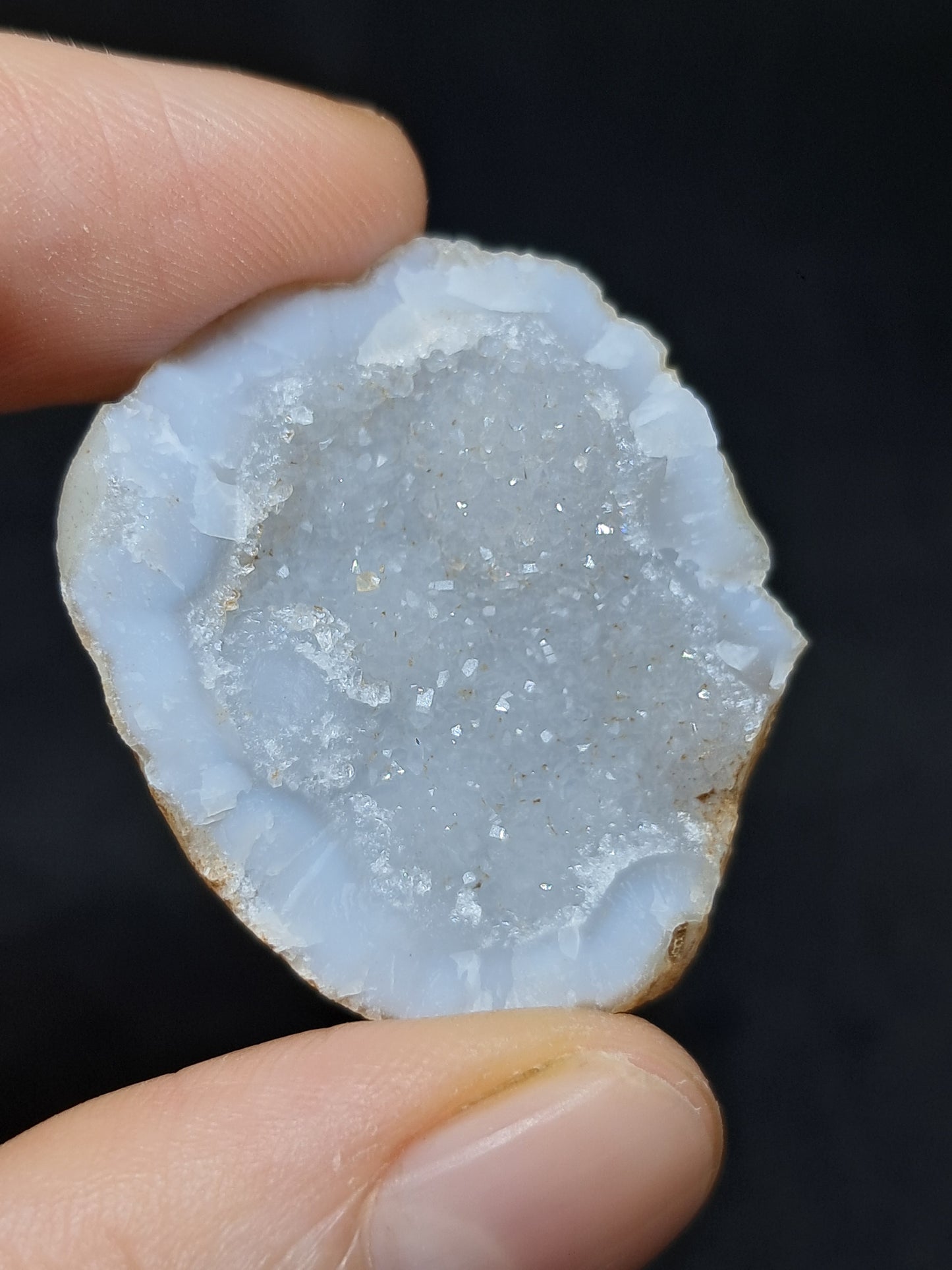 Quartz Geode w/ UV Reactive Calcites (Ajanta) Rough Stone | Natural Crystal #GD26