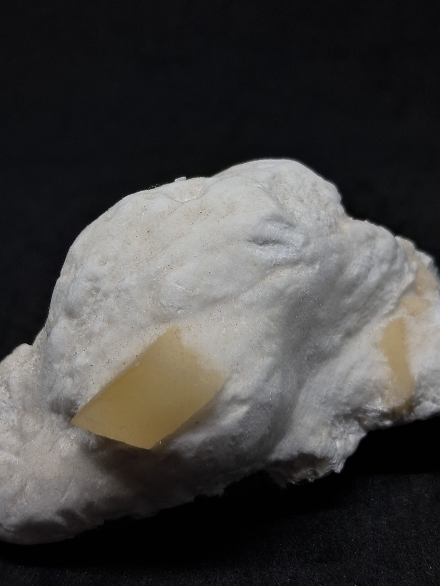 Calcite on Okenite (Non-precious mineral) #CA7