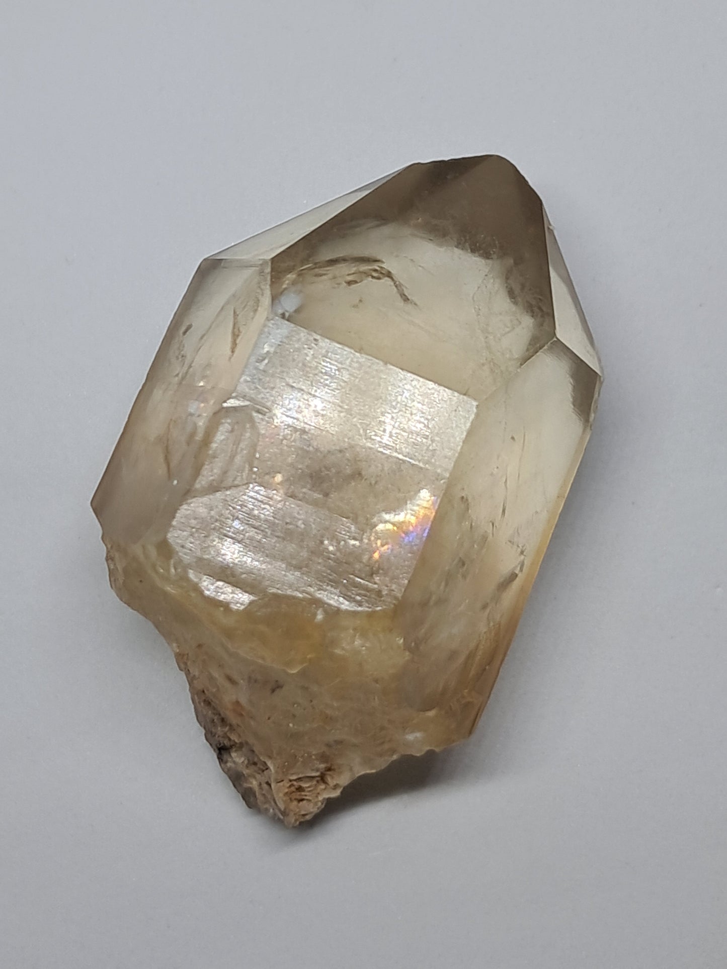 Natural Citrine "Kundalini" with Rainbows (Democratic Republic of Congo) Crystal Point | Mineral Specimen #CTN13