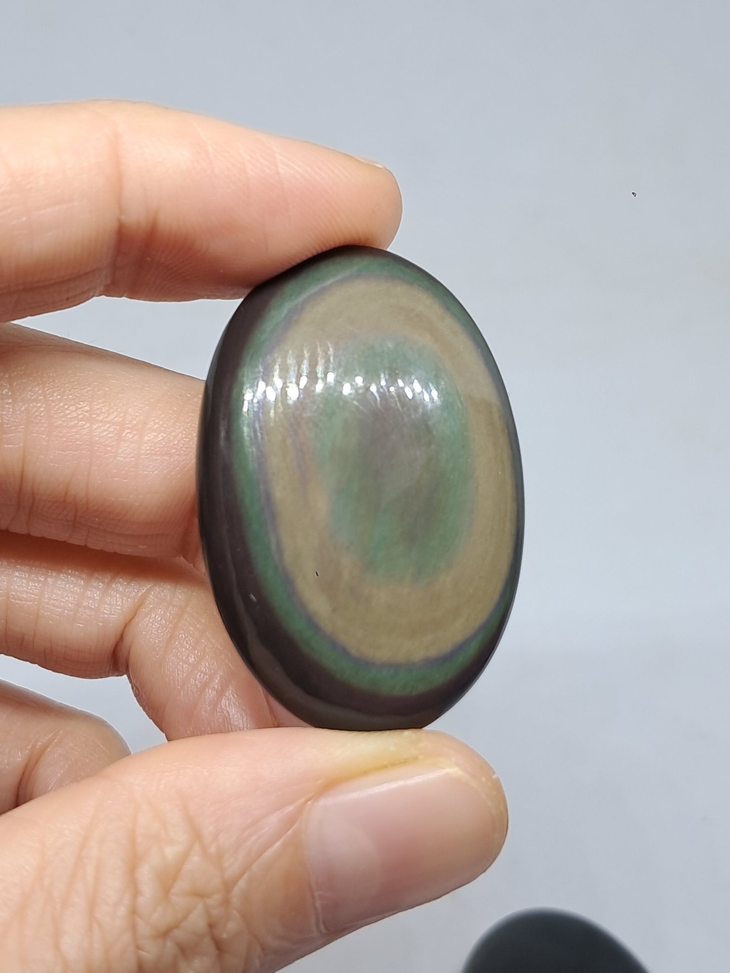 Obsidiana Arcoíris (México) Colores Concéntricos | Patrón de Ojos | Cristales Naturales Pulidos #RO2