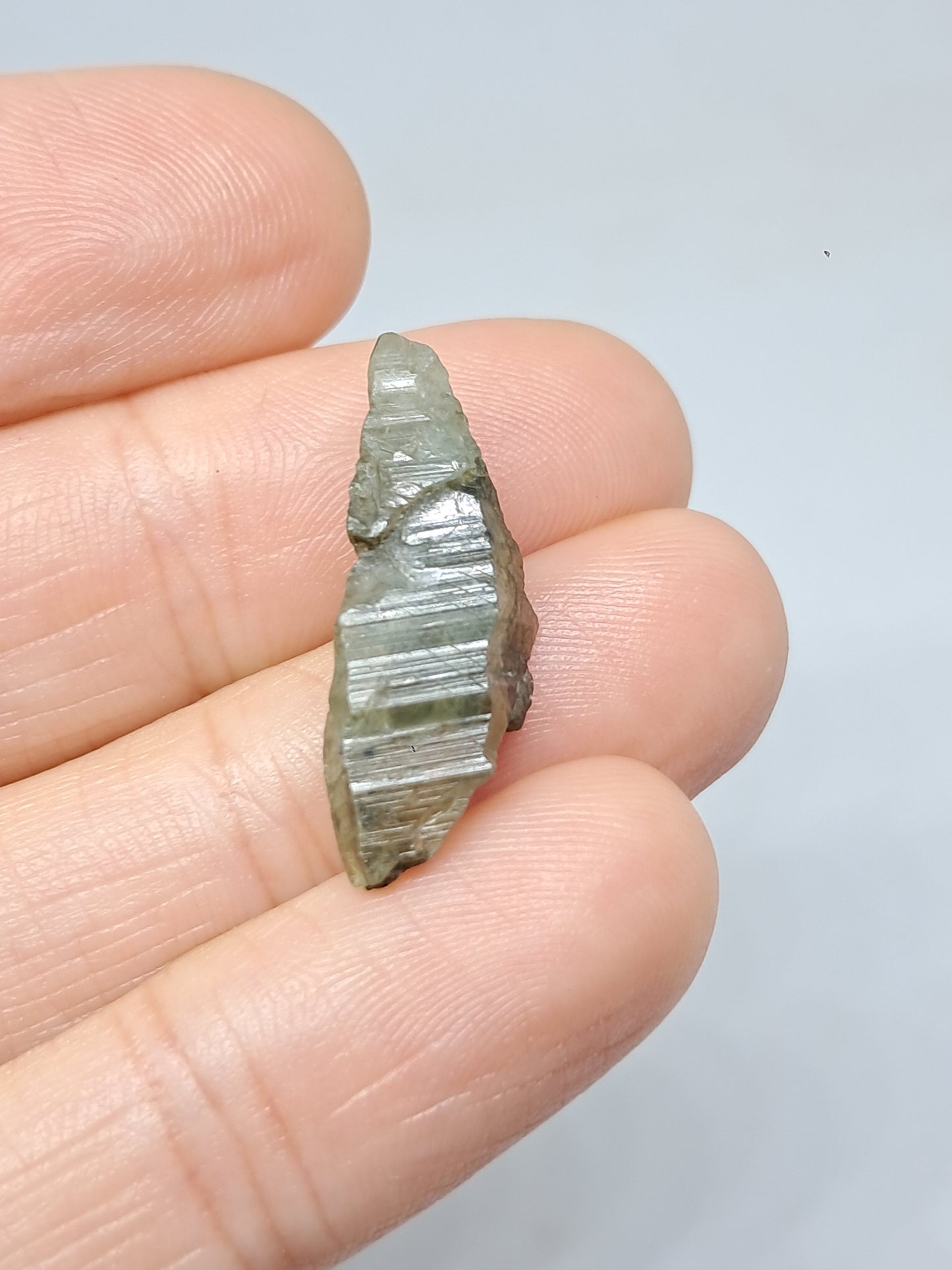 Natural Greenish-Blue *Teal* Sapphire Crystal (Karur) Rough Stone | Mineral Specimen #SP29