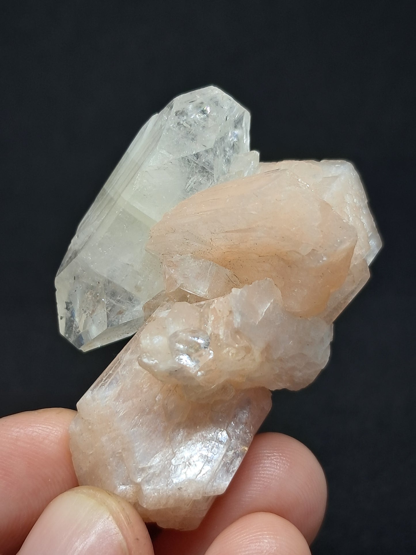 Apophyllite with Stilbite (Non-precious natural mineral) #AP7