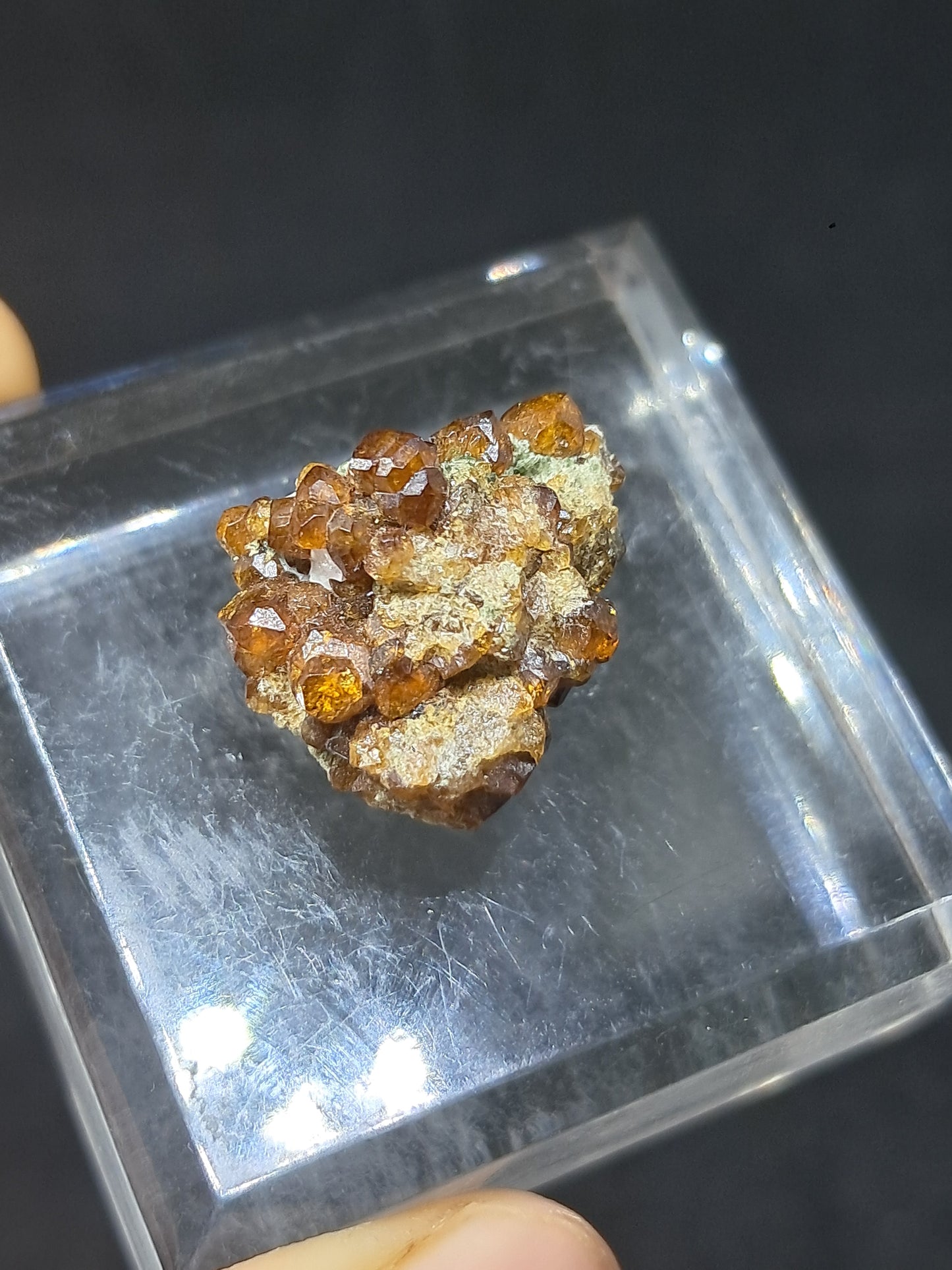 Cúmulo de granate marrón (México) | Cristal en bruto | Ejemplar mineral n.° GR8