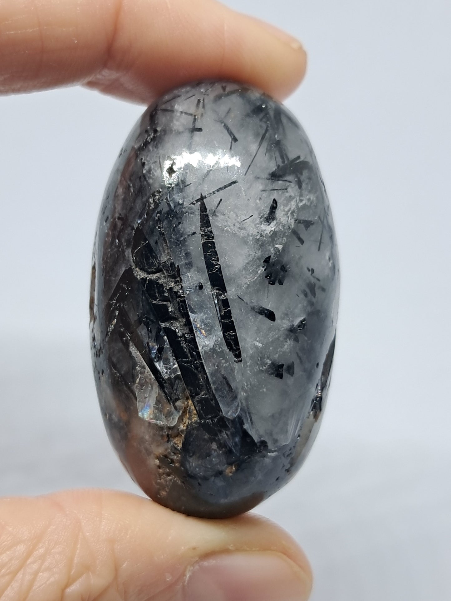 Tourmalinated Quartz Shivalingam #TQP2