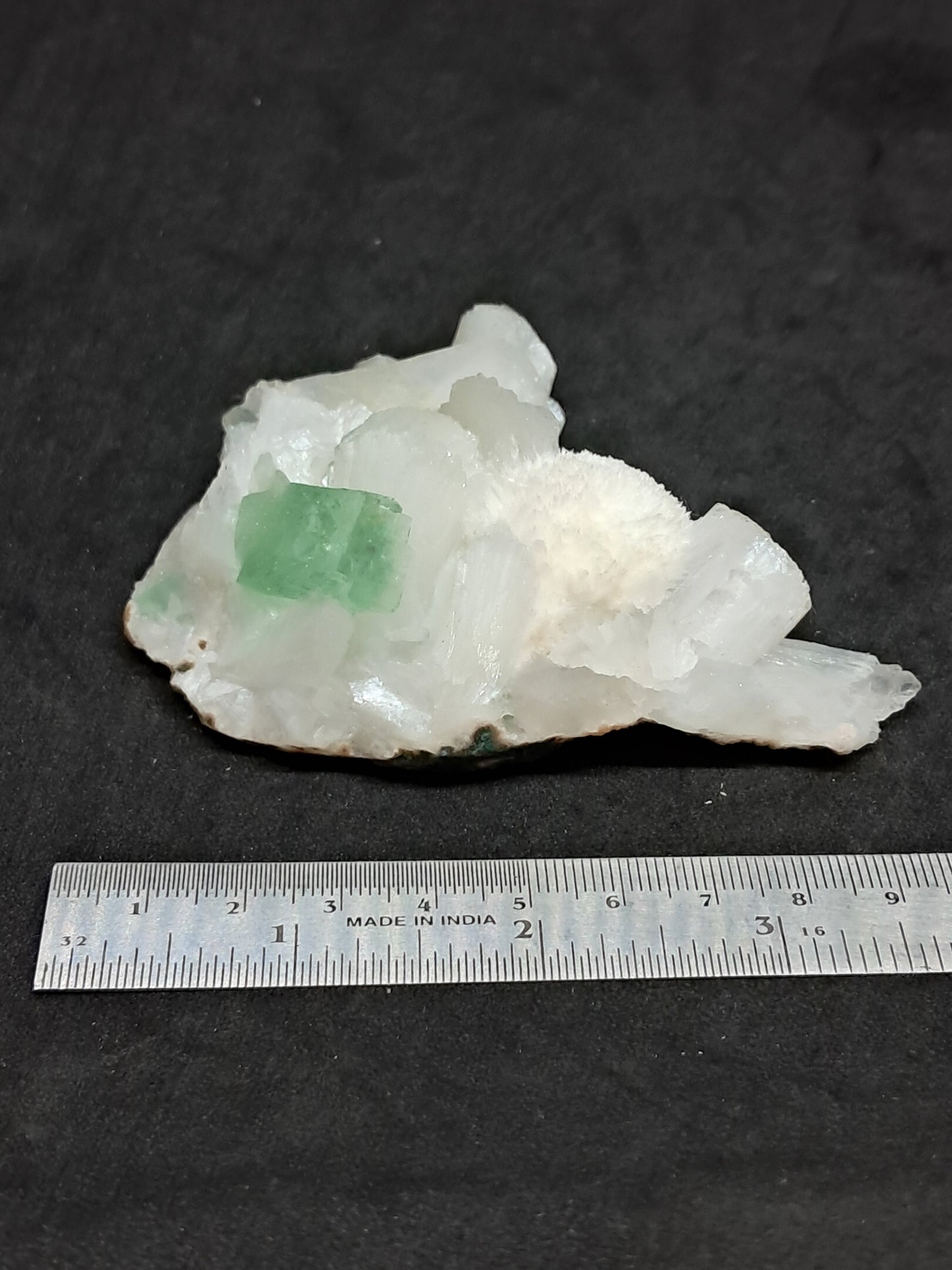 Green Apophyllite (Fluorapophyllite) and Mordenite on Stilbite #GA9