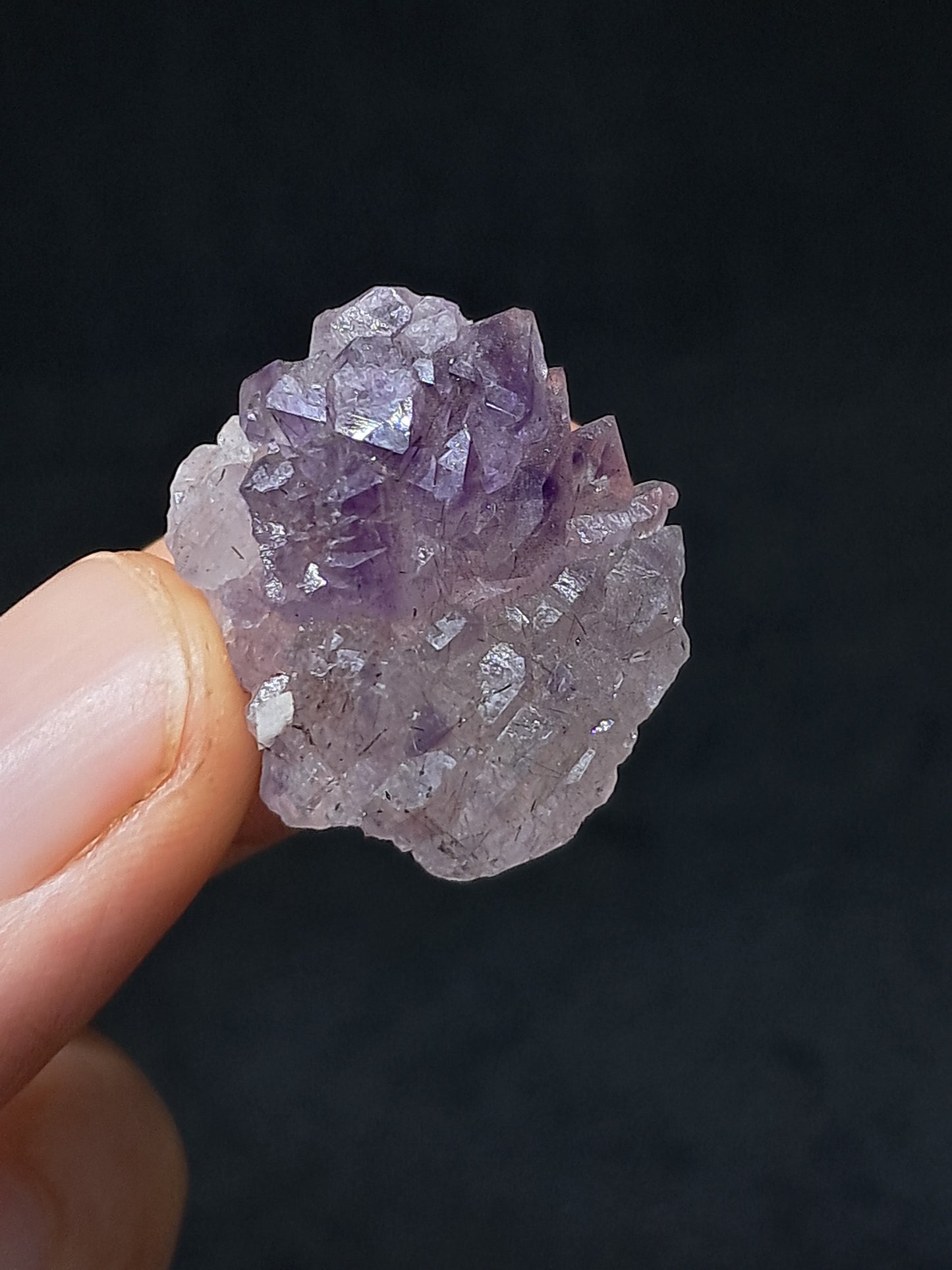 Cúmulo de cetro de amatista Super Seven (Karur) | Cristal en bruto | Piedra natural | Ejemplar mineral n.° KA130