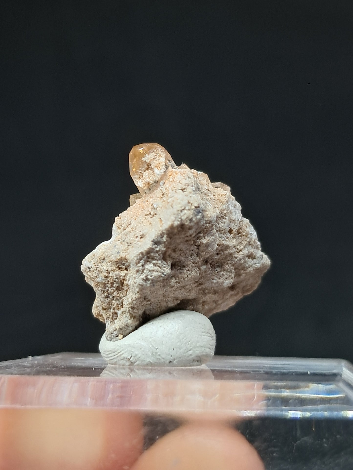 Cristales de topacio natural en matriz (México), piedra preciosa rara | Ejemplar mineral n.° TPZ14