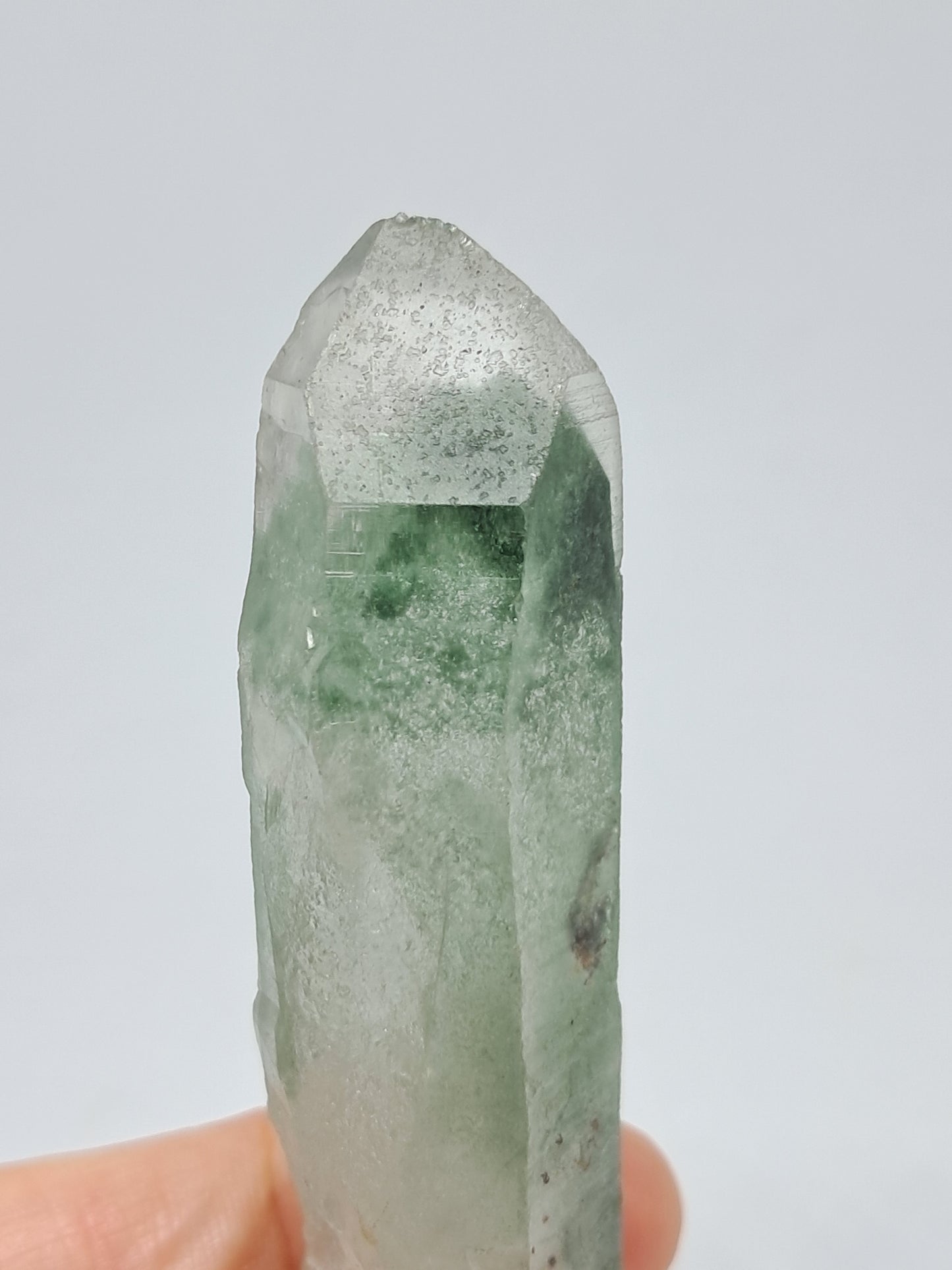 Chlorite Phantom Quartz Point (Himachal Pradesh) Rough Stone | Natural Crystal | Mineral Specimen #CQ4