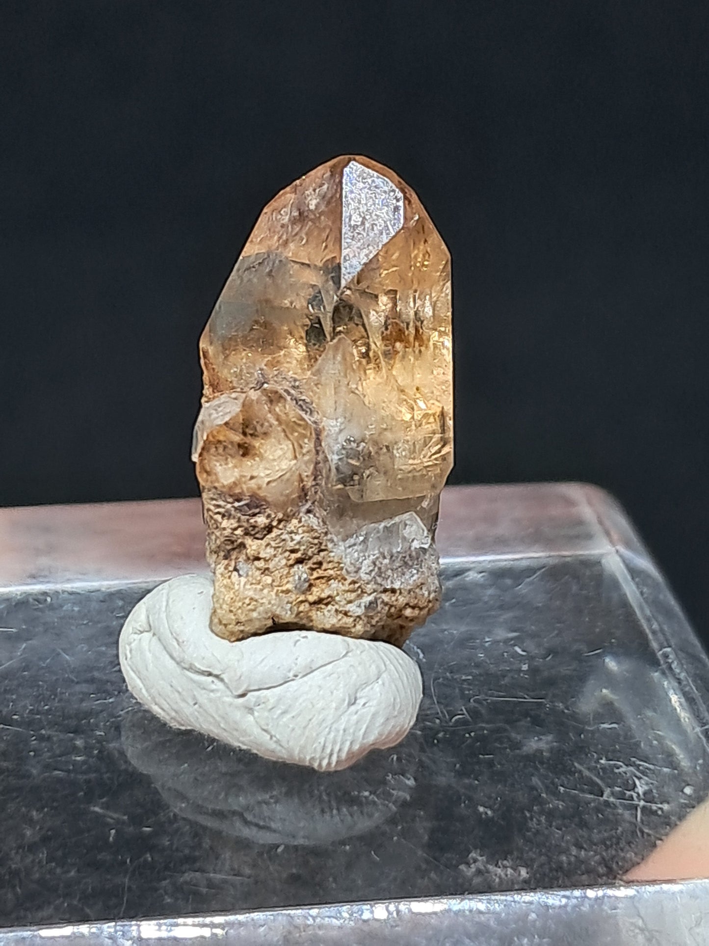 Cristal de topacio natural (México), piedra preciosa rara | Ejemplar mineral n.° TPZ3