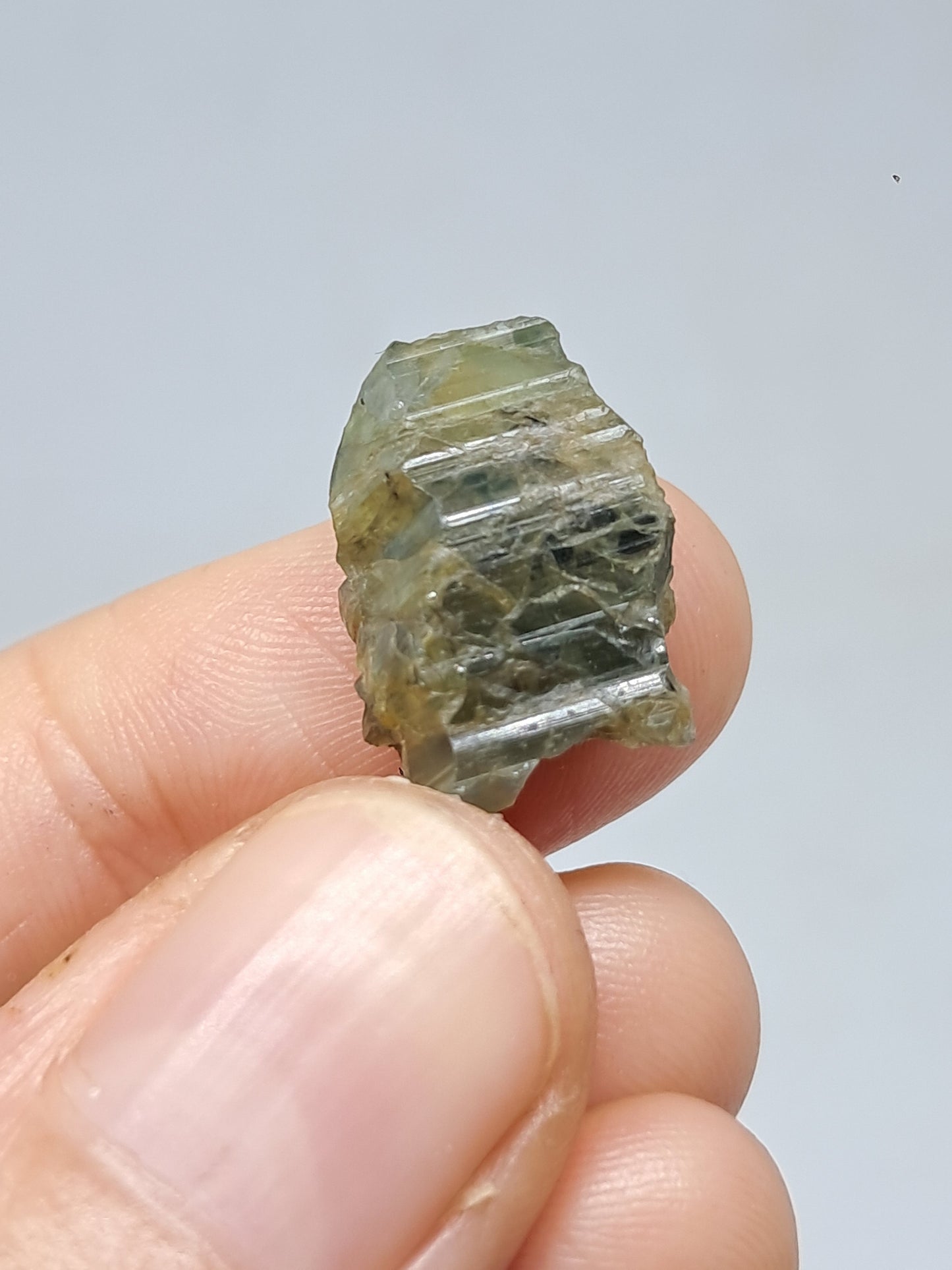 Natural Greenish-Blue *Teal* Sapphire Crystal (Karur) Rough Stone | Mineral Specimen #SP28